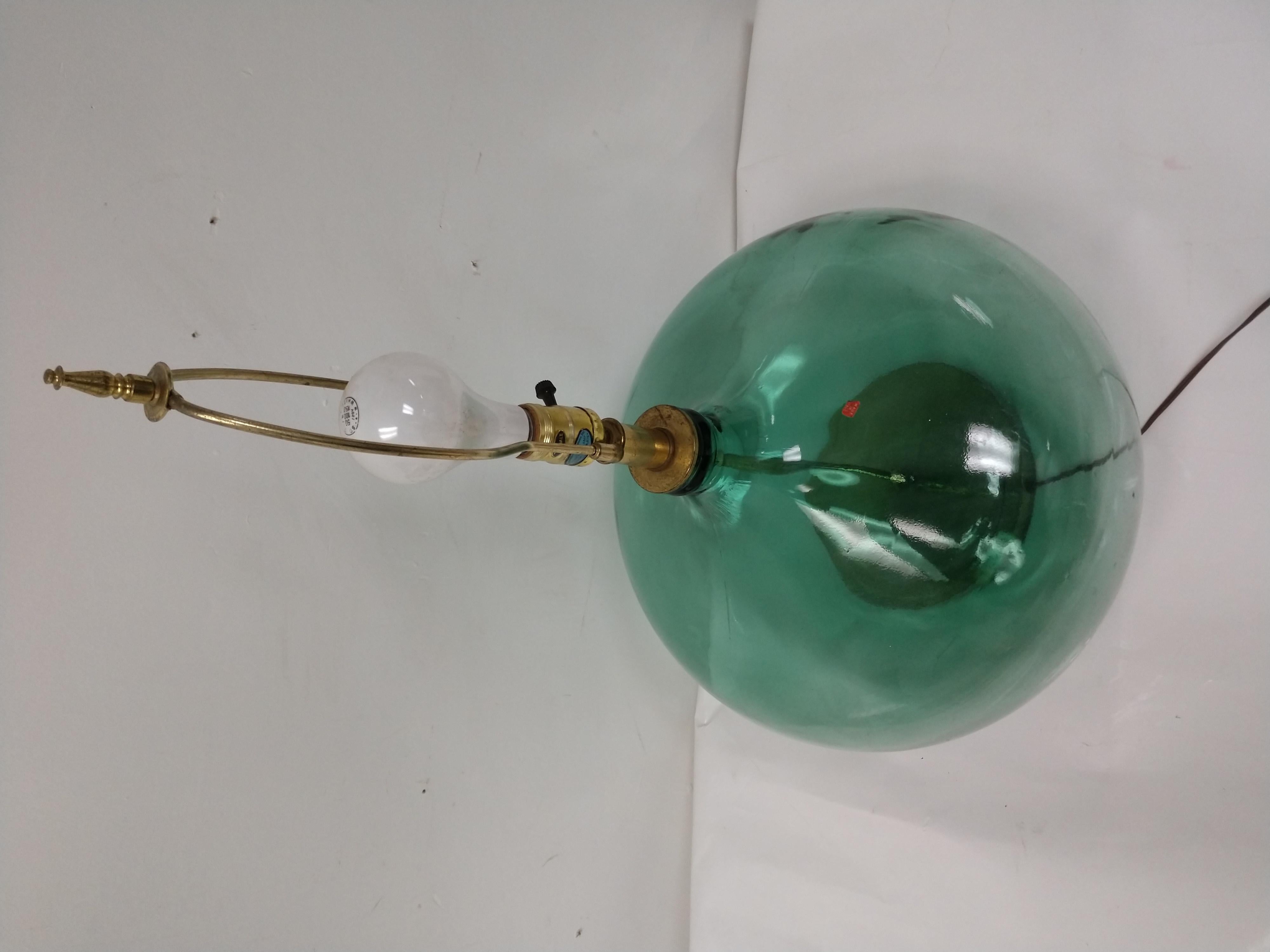Pair of Mid-Century Modern Hand Blown Italian Table Lamps In Good Condition In Port Jervis, NY