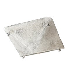 Pair of Mazzega Mid-Century Modern Handblown Murano Glass Pyramidal Flush Mounts