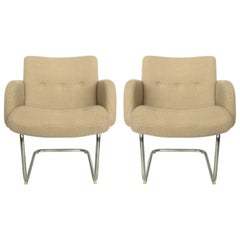 Pair of Mid-Century Modern Harvey Probber Cantilevered Chairs
