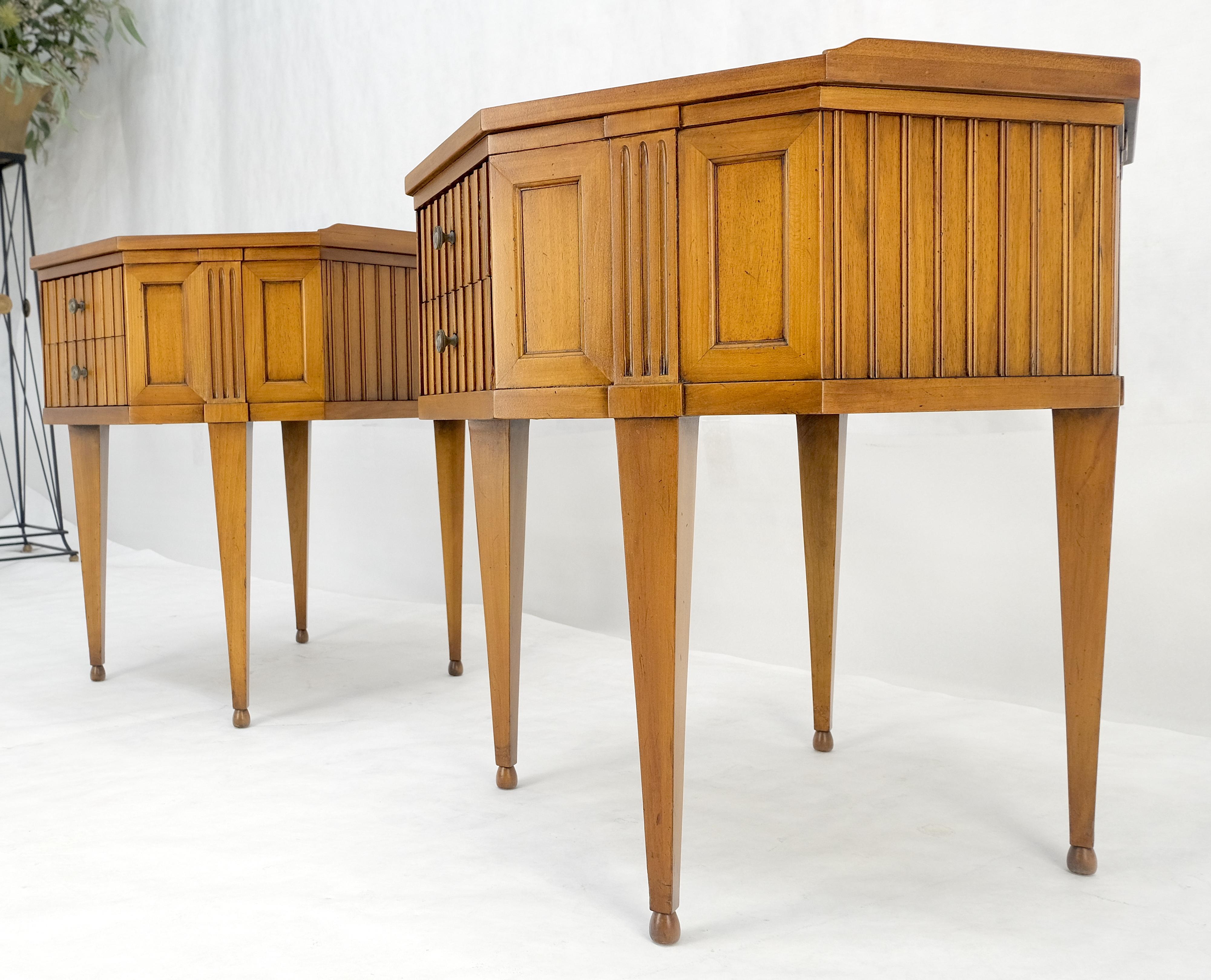 Pair of Mid Century Modern Hexagon John Widdicomb End Tables Nightstands MINT For Sale 2