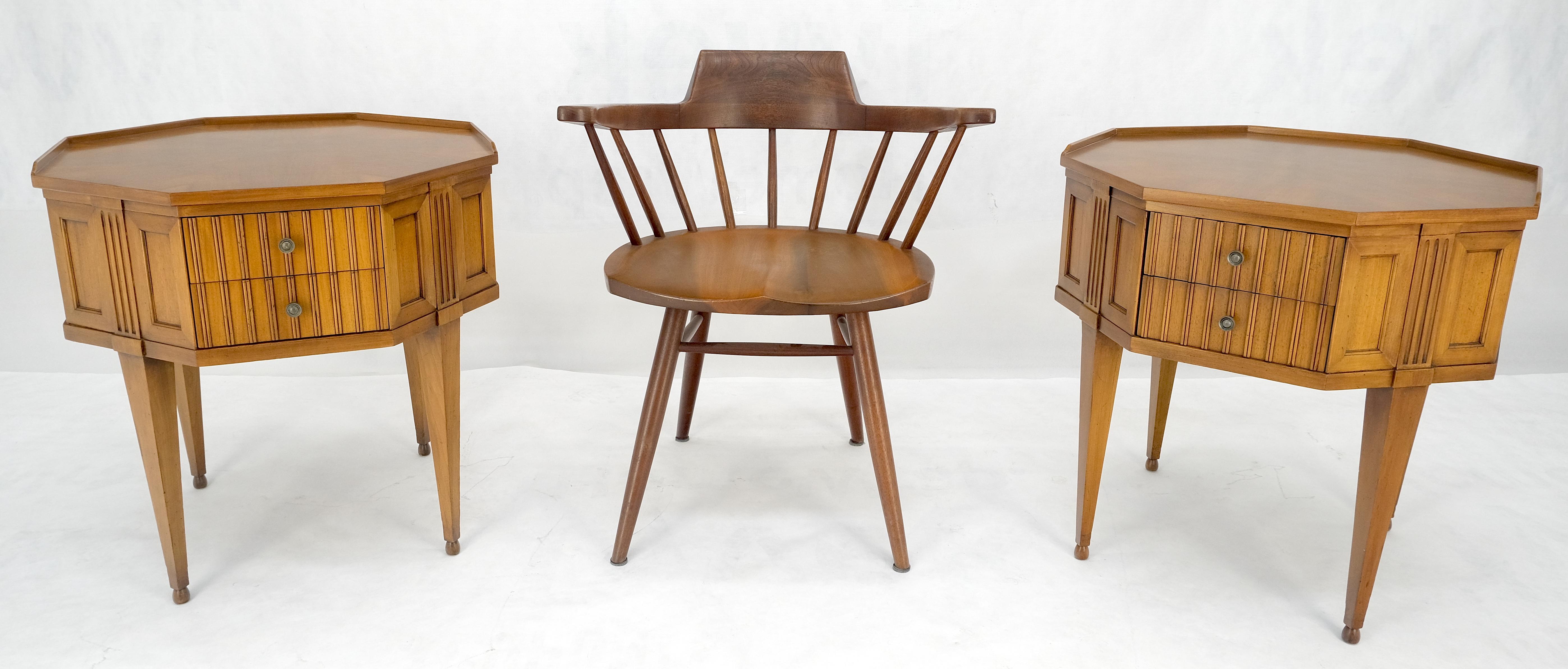 Pair of Mid Century Modern Hexagon John Widdicomb End Tables Nightstands MINT For Sale 5