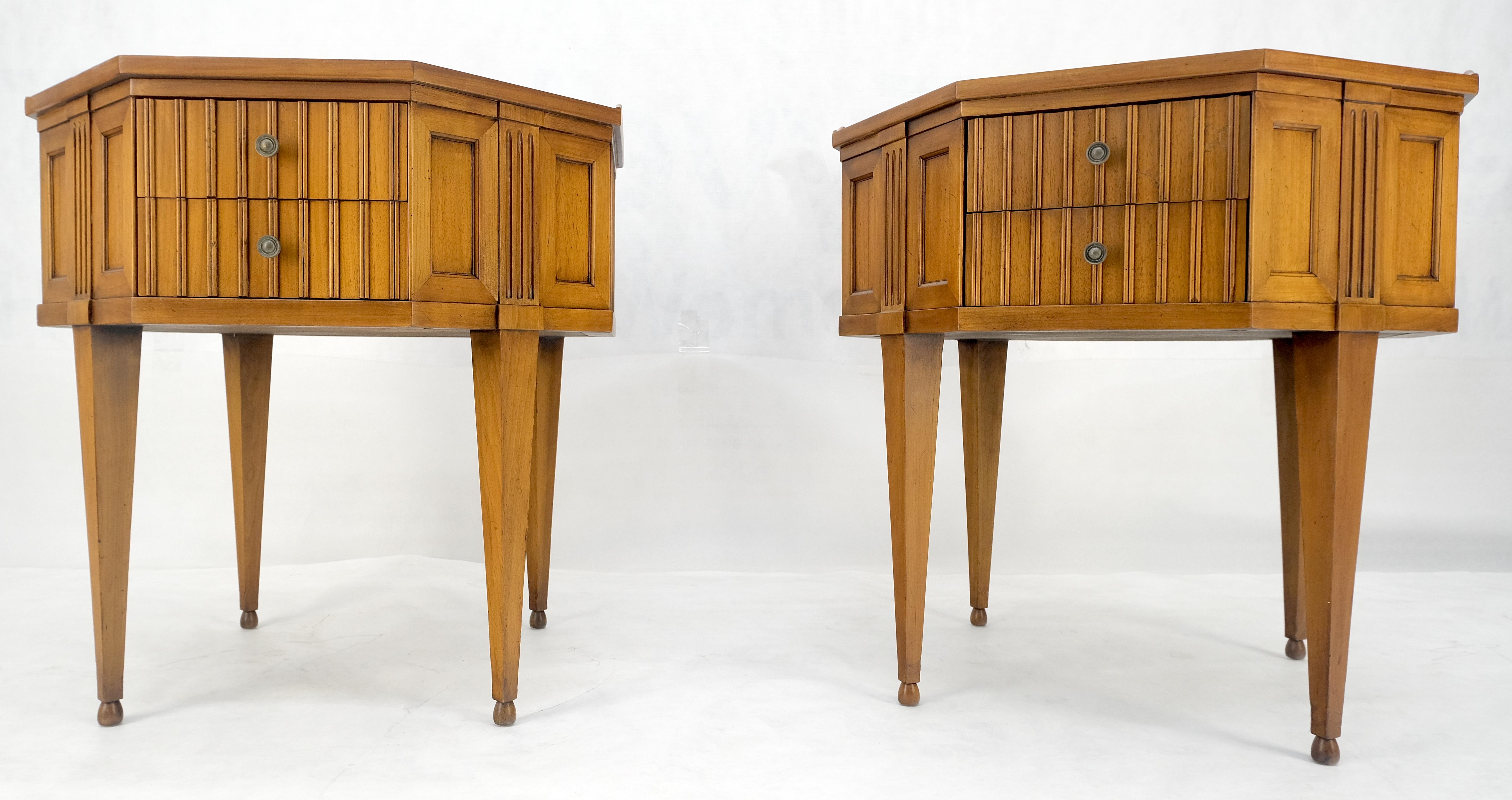 Mid-Century Modern Pair of Mid Century Modern Hexagon John Widdicomb End Tables Nightstands MINT For Sale