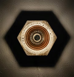 Pair of Mid Century Modern Hexagonal Fat Lava Sconces, West Germany 1970s