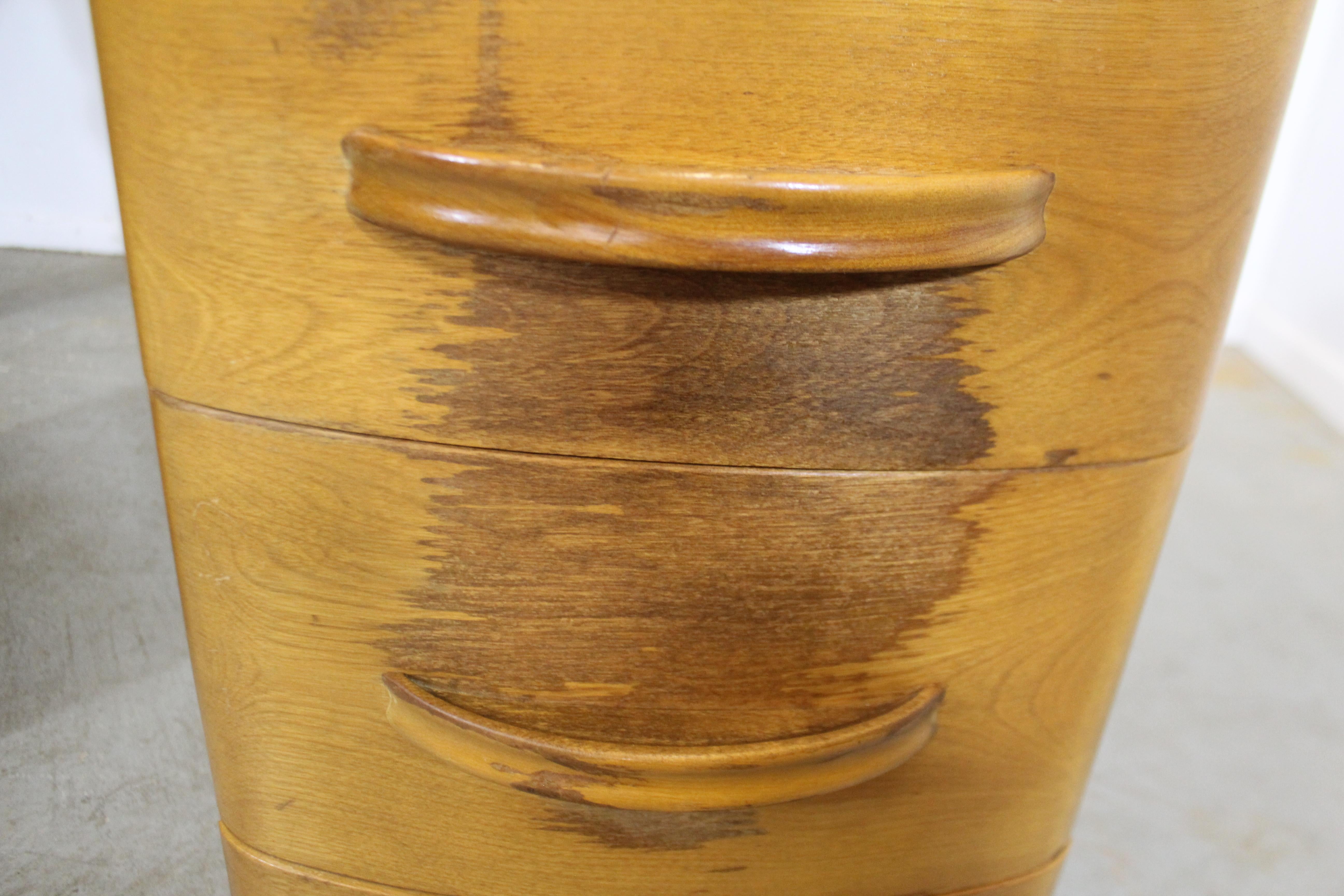 Mid-Century Modern Heywood Wakefield Crescendo Champagner-Nachttische, Paar 1