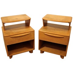 Pair of Mid-Century Modern Heywood-Wakefield 'Encore' Champagne Nightstands M538