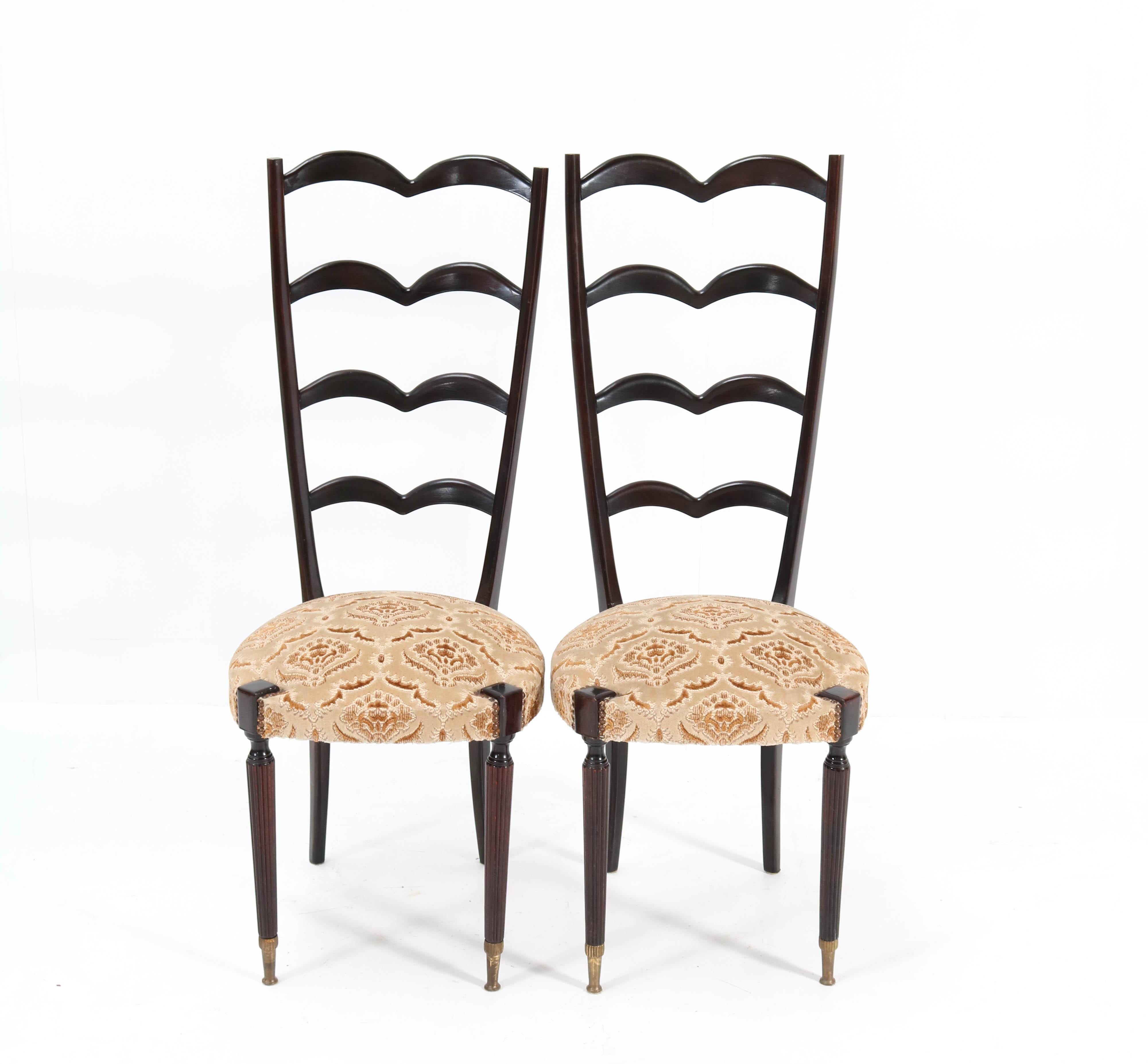 Pair of Mid-Century Modern High Back Side Chairs Attributed to Paolo Buffa 2