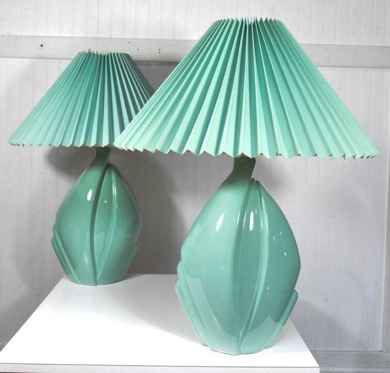 Pair of MidCentury Modern Hollywood Regency Ceramic Art Pottery Harris