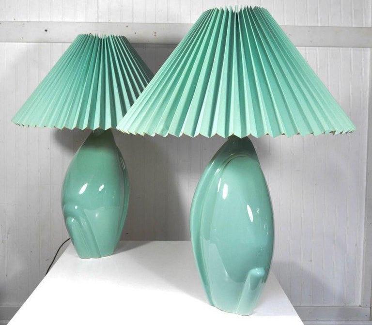 Pair of MidCentury Modern Hollywood Regency Ceramic Art Pottery Harris