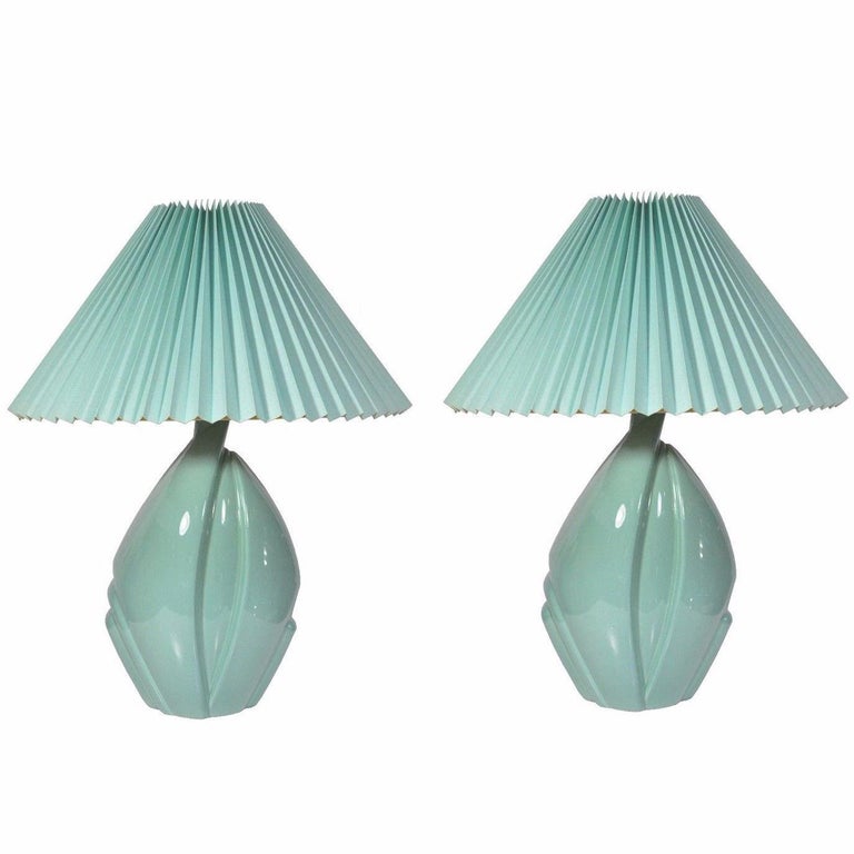 Pair of MidCentury Modern Hollywood Regency Ceramic Art Pottery Harris