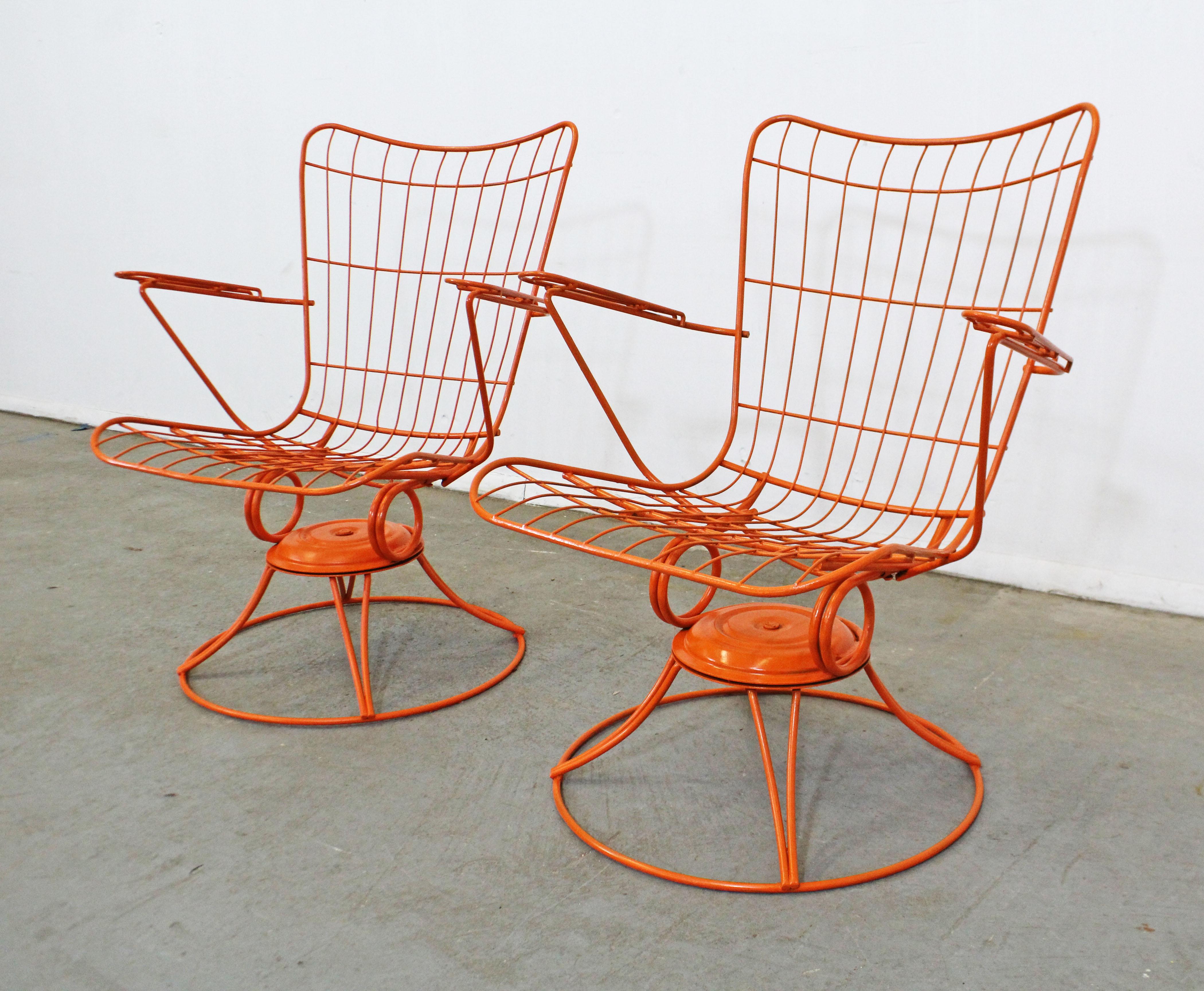 American Pair of Mid-Century Modern Homecrest Bottemiller Swivel Rocker Lounge Chairs