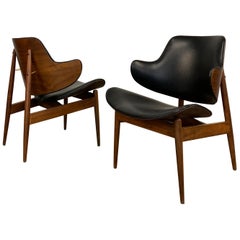 Pair of Mid-Century Modern Ib Kofod Larsen Style Penguin Chairs