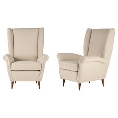 Pair of Mid-Century Modern Inspired Italian Style ‘Marcello’ Lounge Chairs
