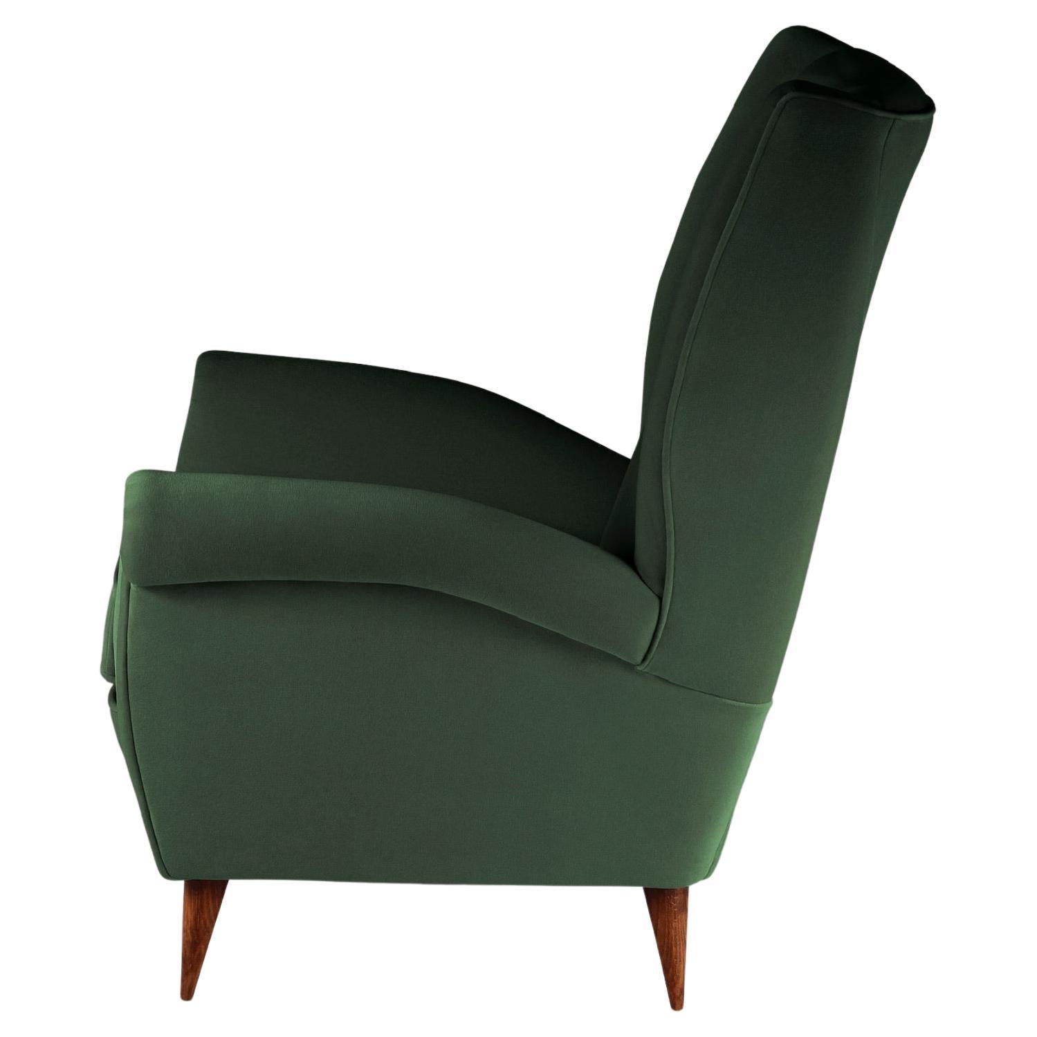 Pair of Mid-Century Modern Inspired Italian Style ‘Marcello’ Lounge Chairs For Sale