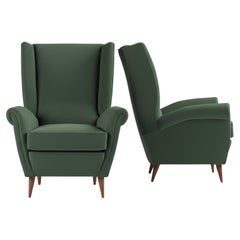 Pair of Mid-Century Modern Inspired Italian Style ‘Marcello’ Lounge Chairs