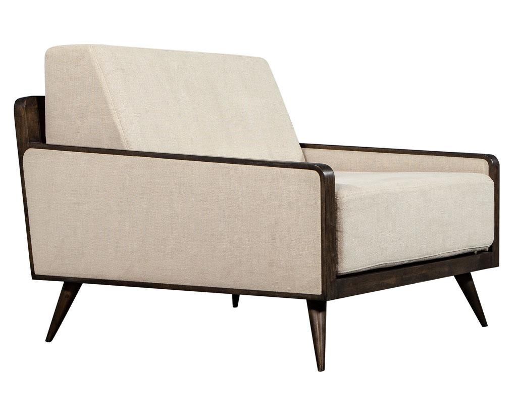 American Pair of Mid-Century Modern Inspired Lounge Chairs