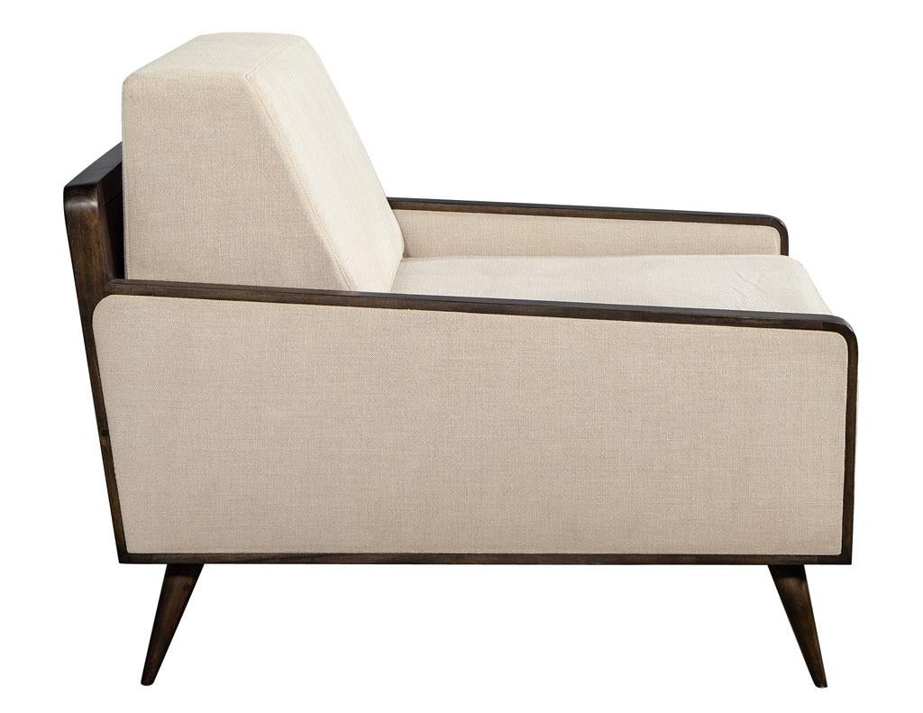 Contemporary Pair of Mid-Century Modern Inspired Lounge Chairs