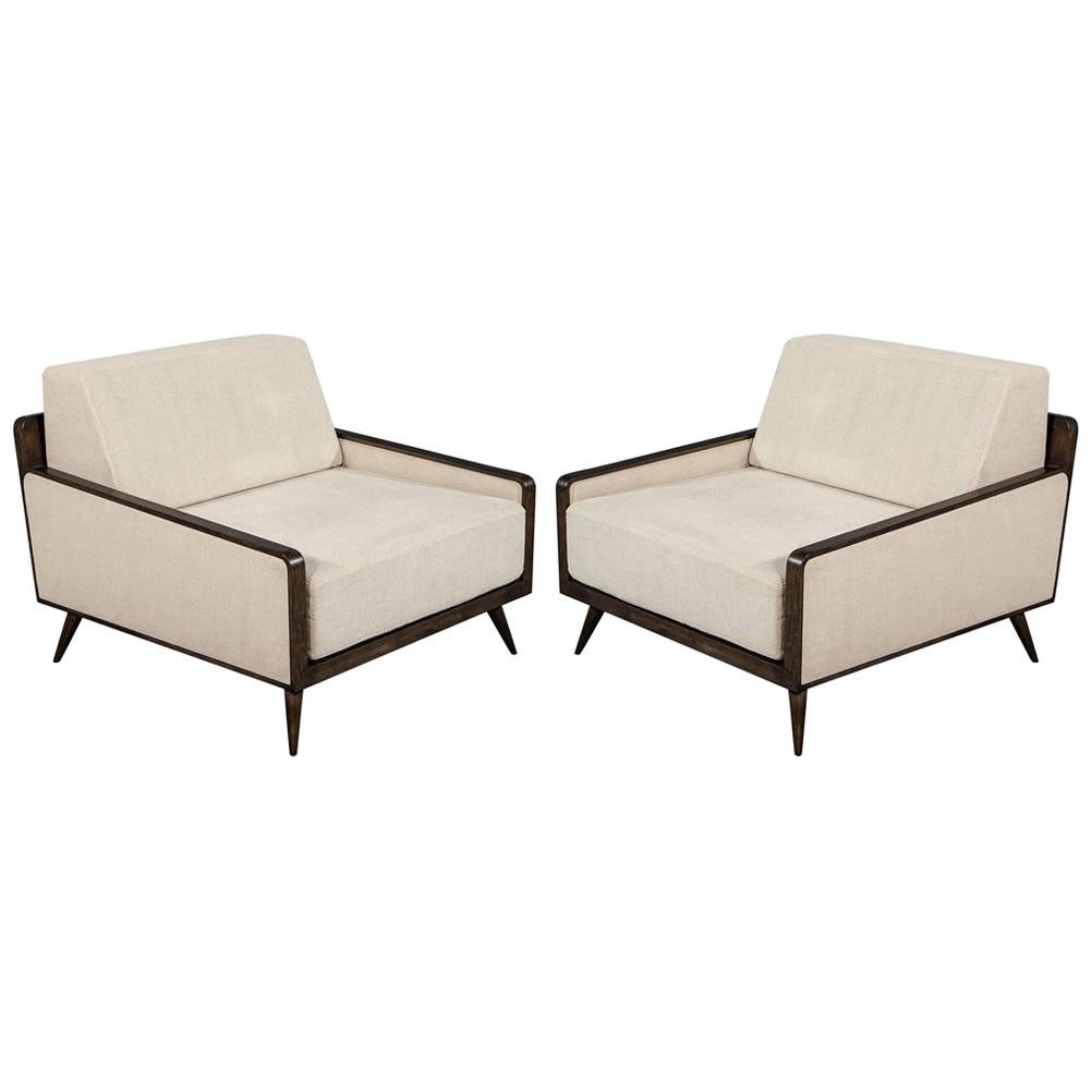 Pair of Mid-Century Modern Inspired Lounge Chairs