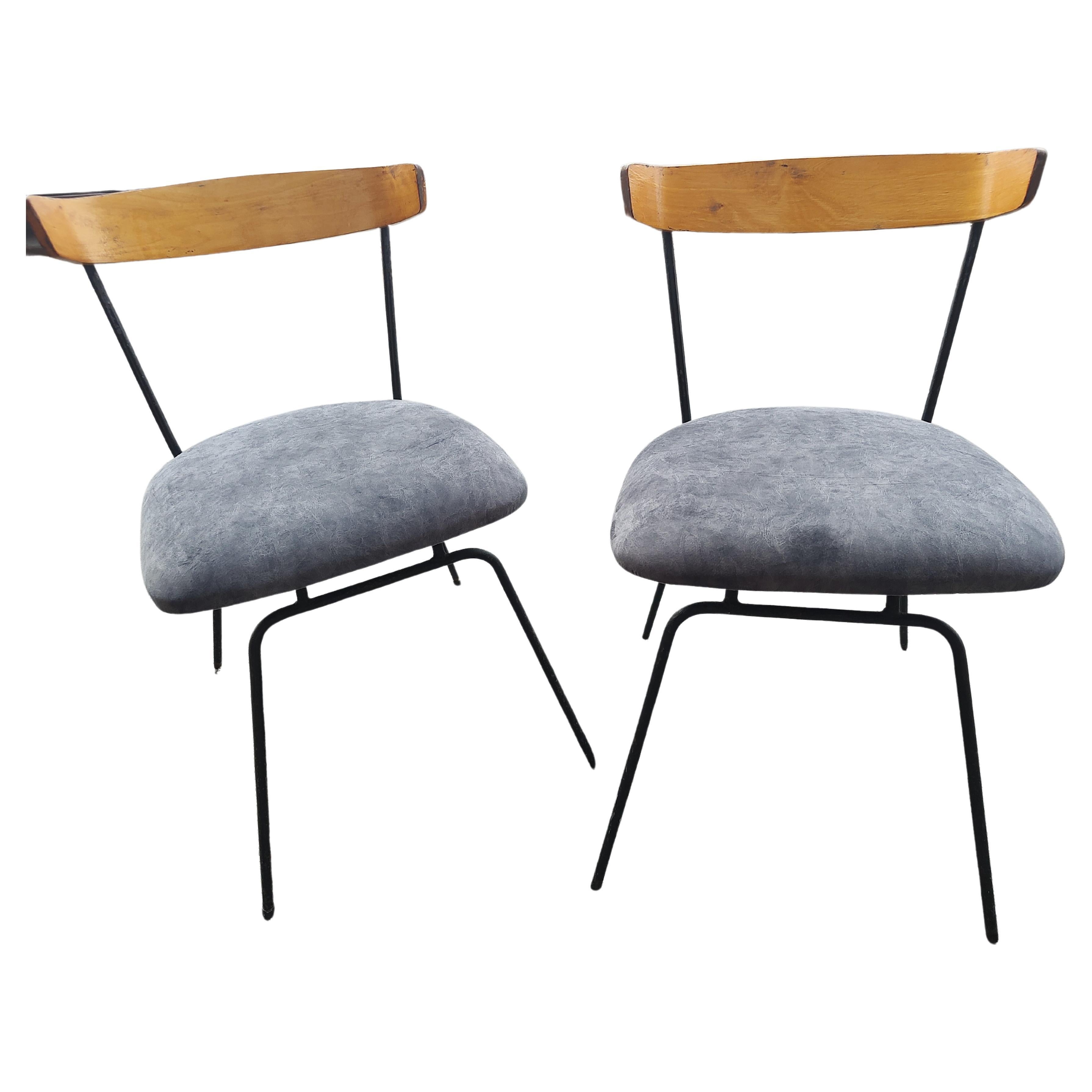 Pair of Mid Century Modern Iron  Dining Chairs by Clifford Pascoe C1960.