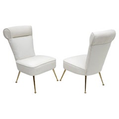 Pareja de pequeños sillones Gigi Radice de Minotti de mediados de siglo 1950