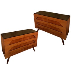 Pair of Mid-Century Modern Italian Chests of Drawers