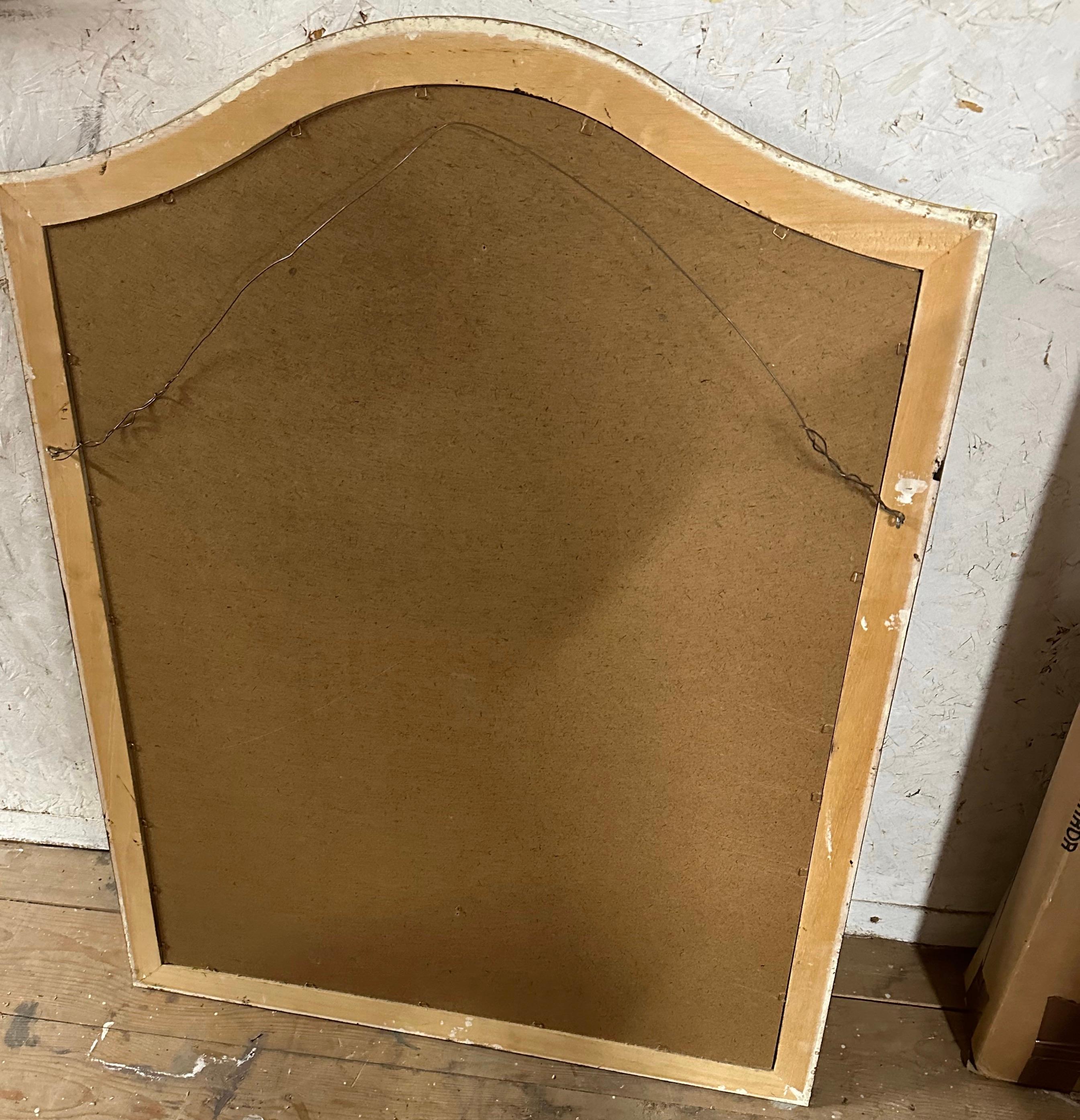 Pair of Mid-Century Modern Italian Gold Gilt Mirrors 2