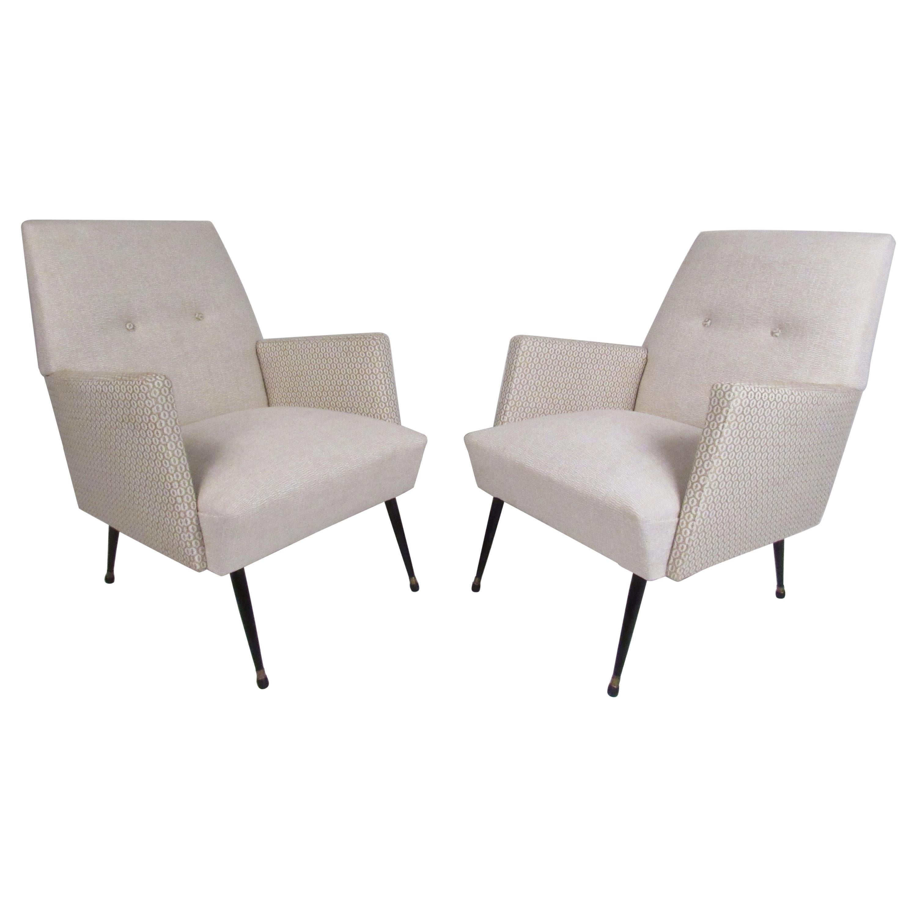 Pair of Mid-Century Modern Italian Lounge Chairs
