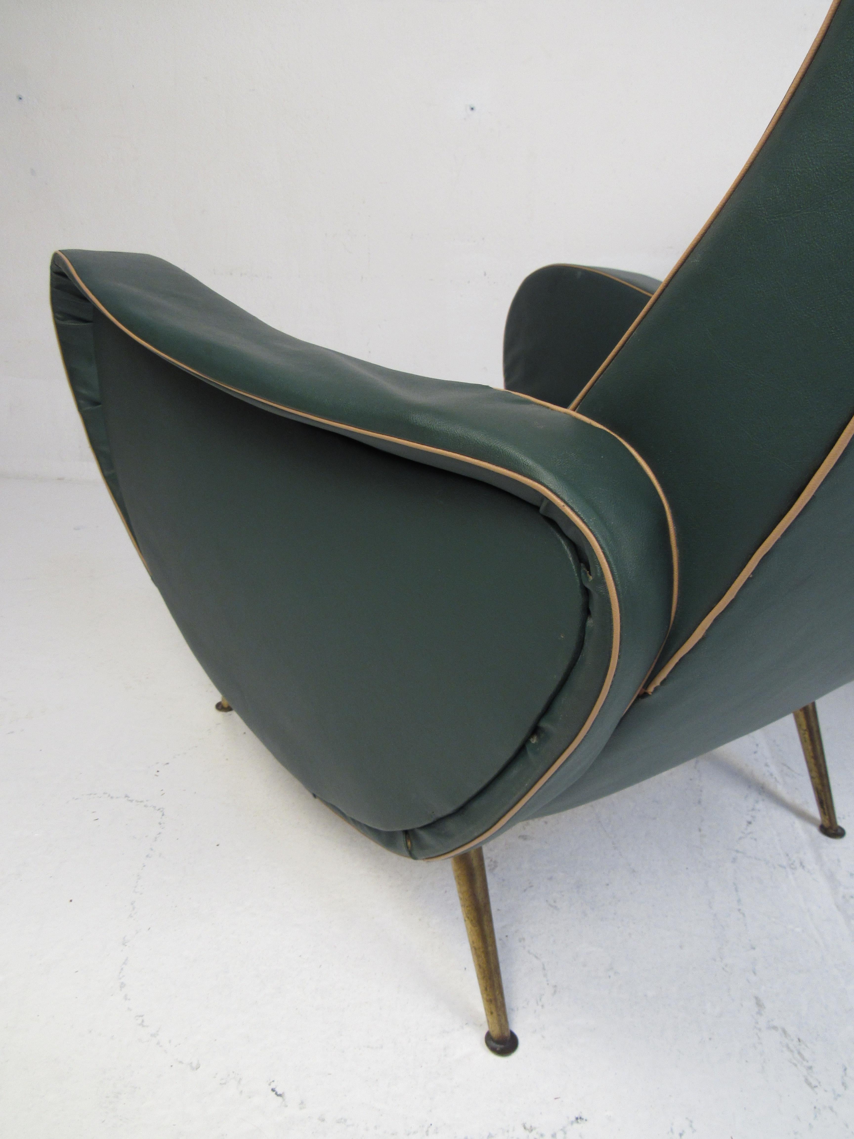 Pair of Mid-Century Modern Italian Marco Zanuso Style Lounge Chairs 8