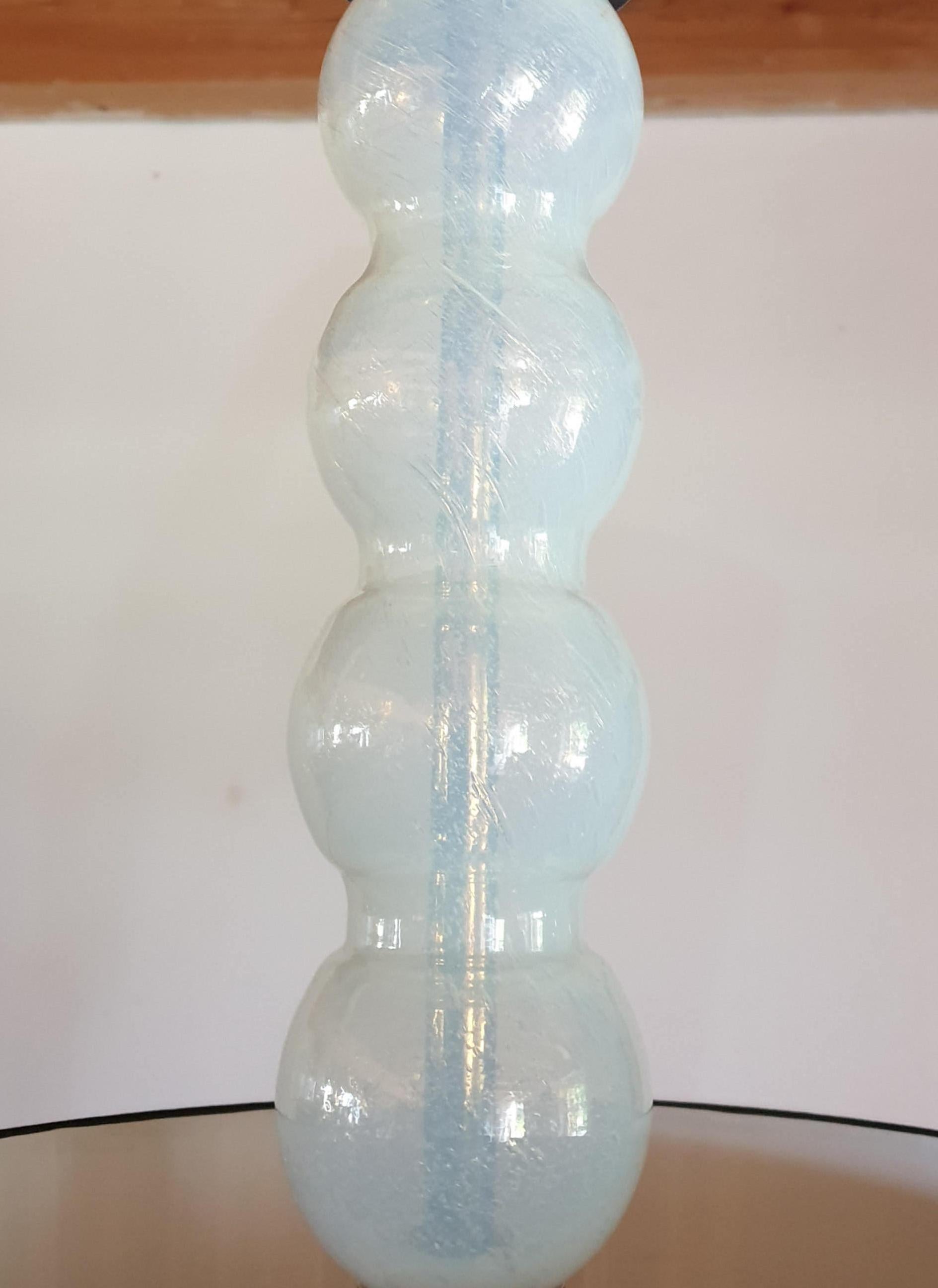 Pair of Mid-Century Modern opalescent Murano Glass and Shades Chandeliers 2