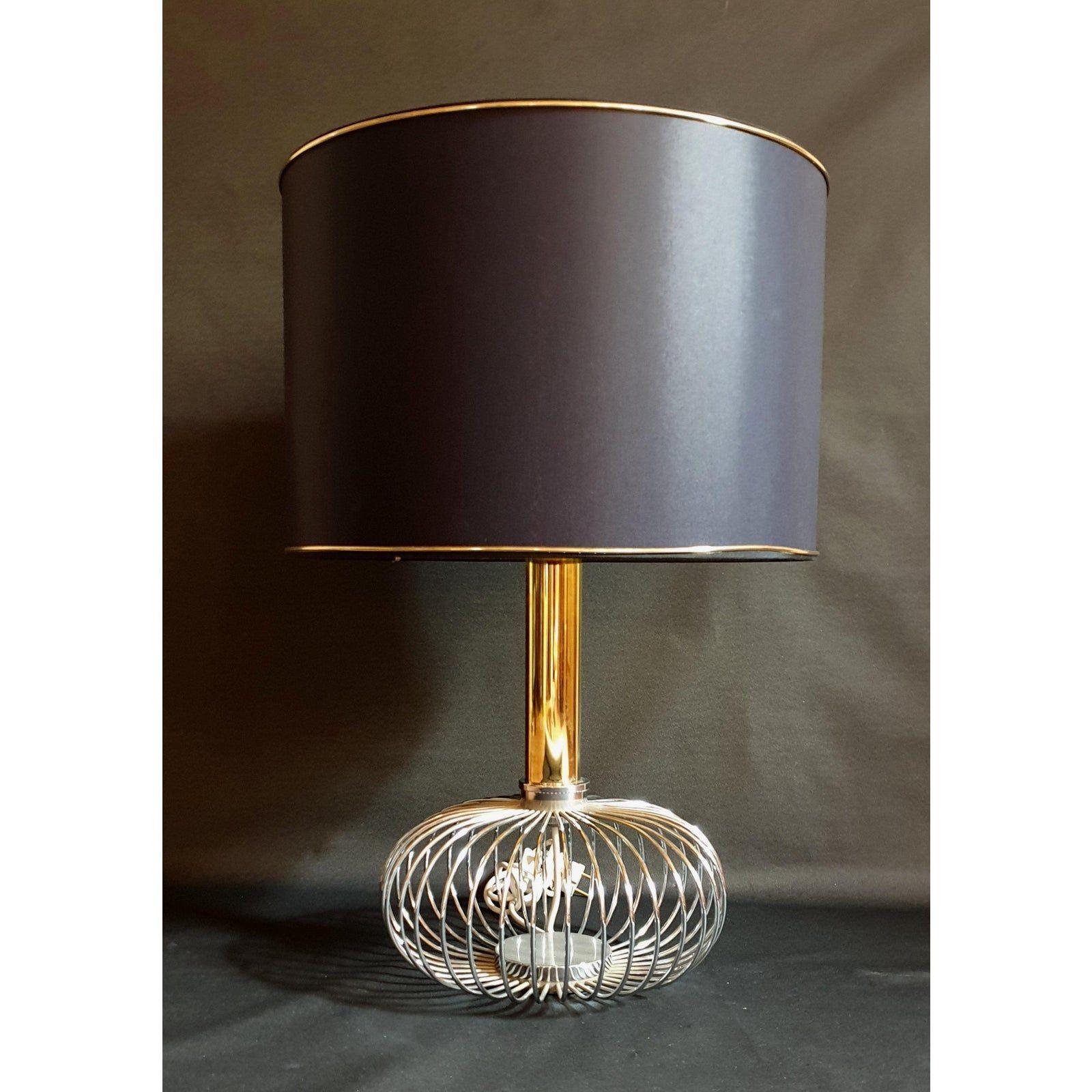 Mid-Century Modern Pair of chrome Italian Table Lamps For Sale