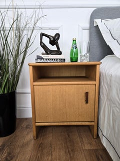 Pair of Mid-Century Modern Italian Wood Night Stands Bed Side Tables