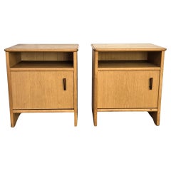 Pair of Mid-Century Modern Italian Wood Night Stands Bed Side Tables