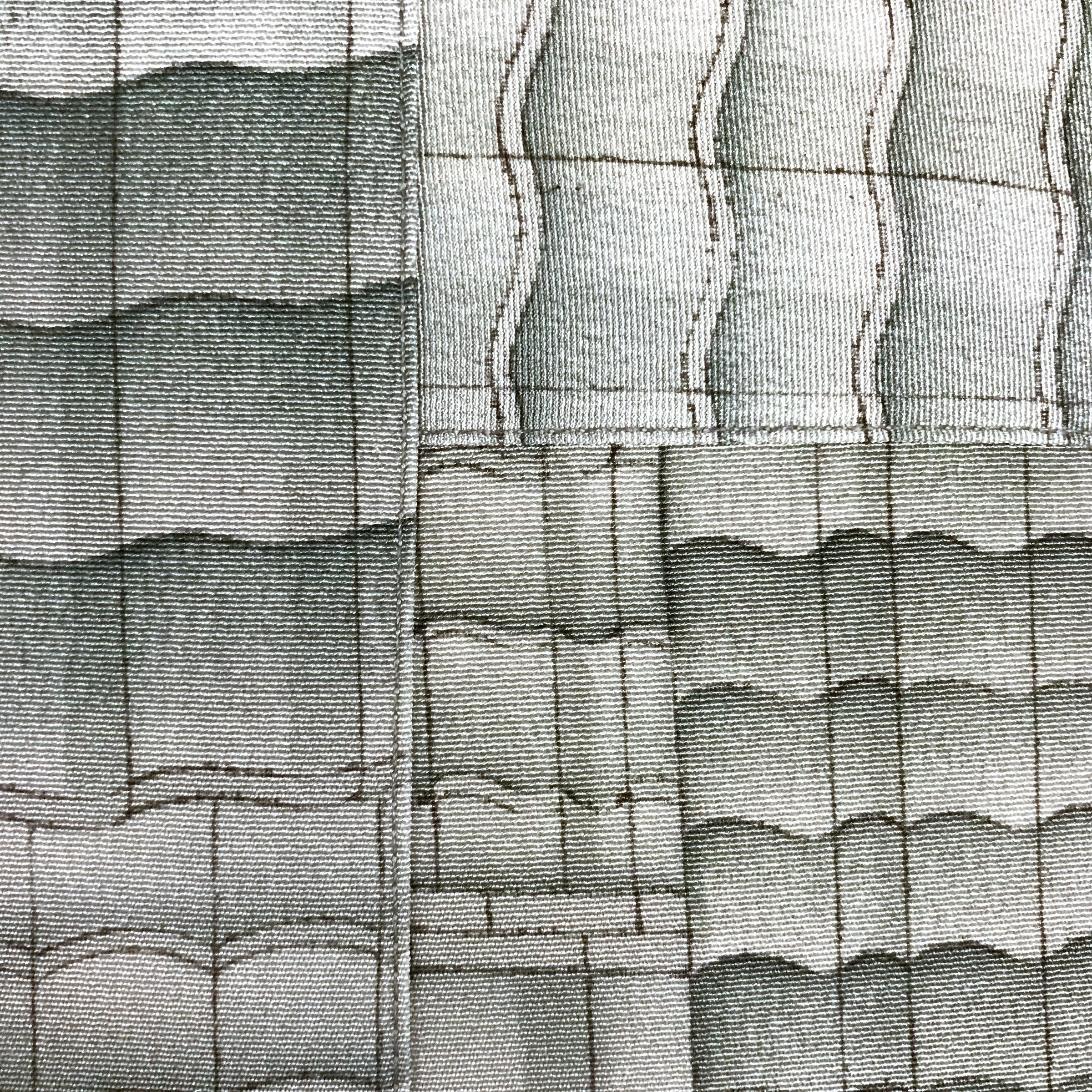 Linen Pair of Mid-Century Modern Japanese Kimono Pillows