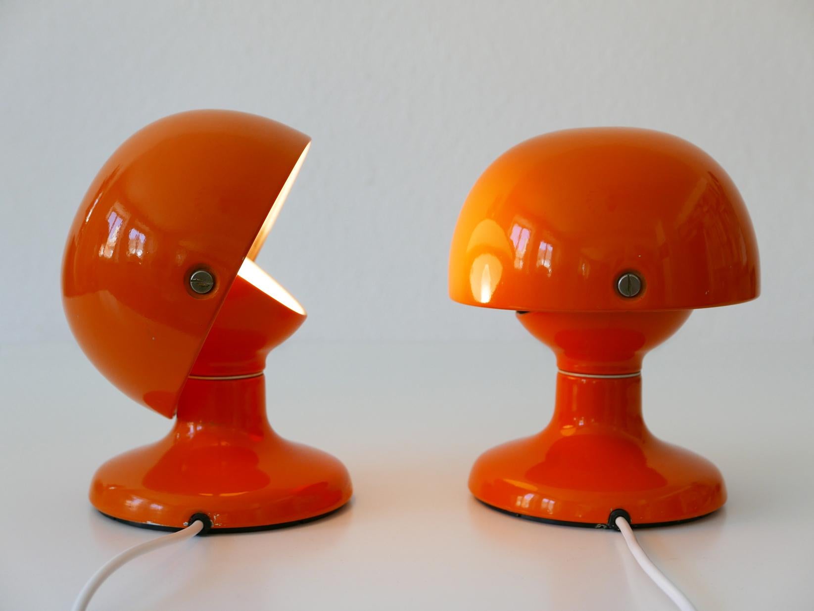 Lacquered Pair of Mid-Century Modern Jucker Table Lamps by Afra & Tobia Scarpa, 1960s For Sale