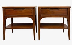 Pair of Mid-Century Modern Kent Coffey Impact Collection End Tables with Drawer
