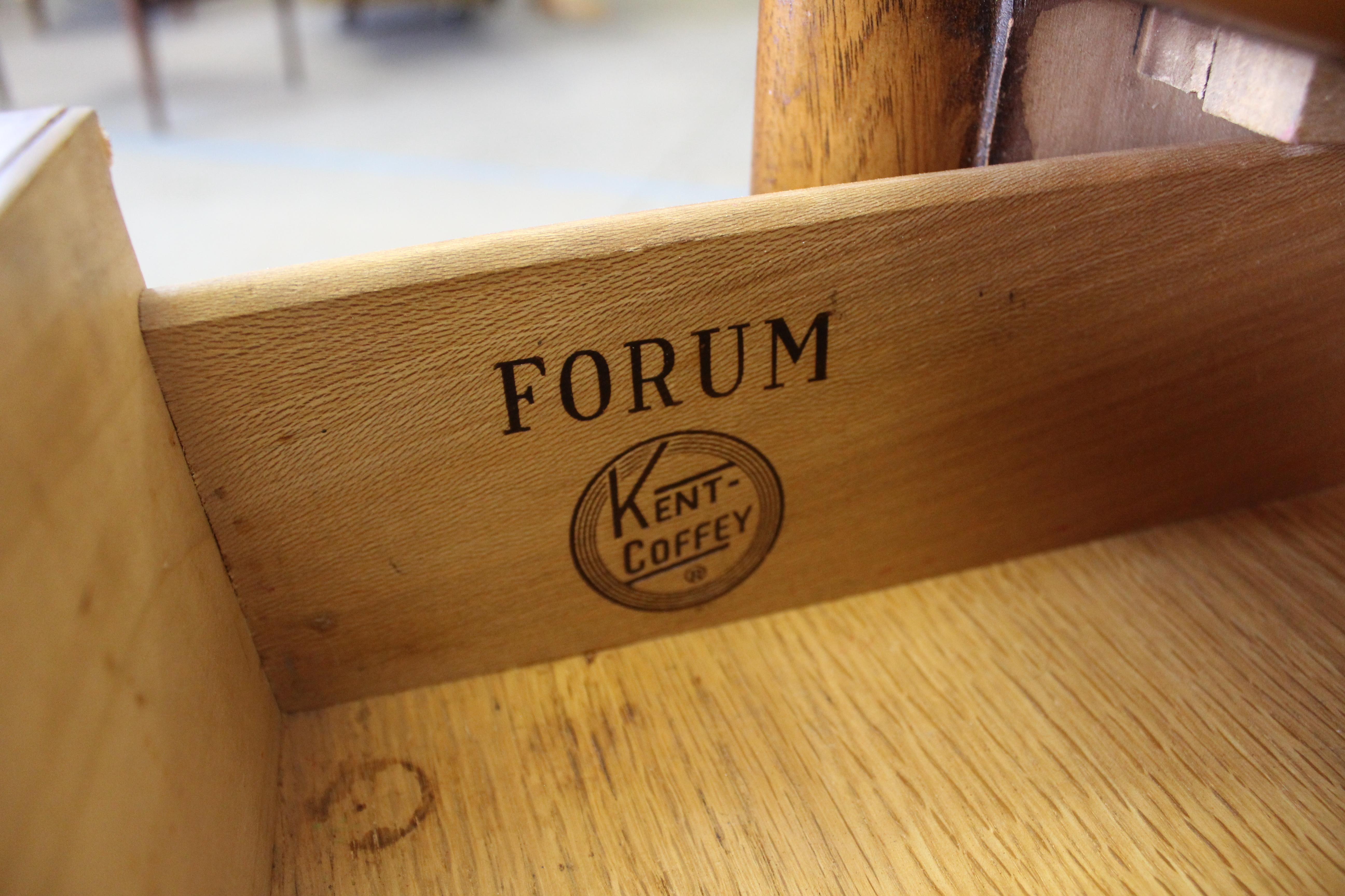 Pair of Mid-Century Modern Kent Coffey 'The Forum' Walnut Nightstands 4