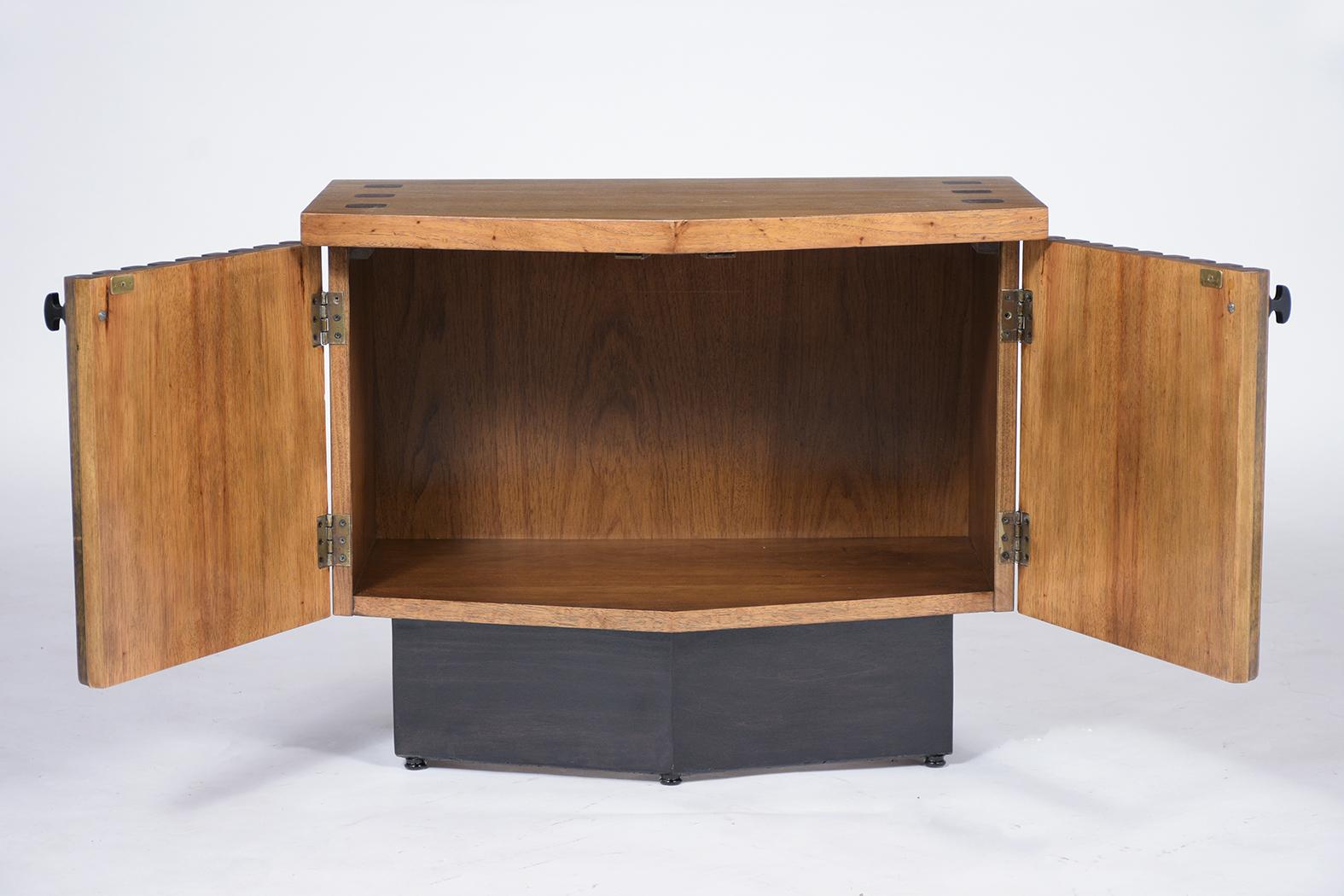 Wood Pair of Midcentury Lacquered Nightstands