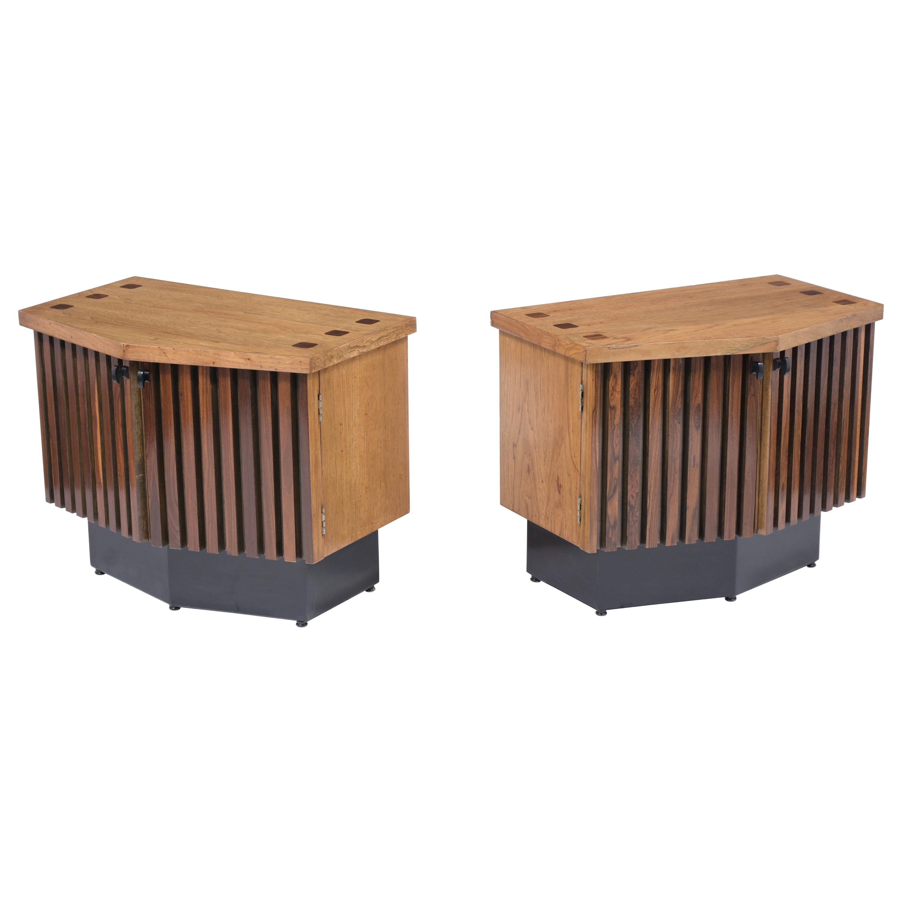 Pair of Midcentury Lacquered Nightstands