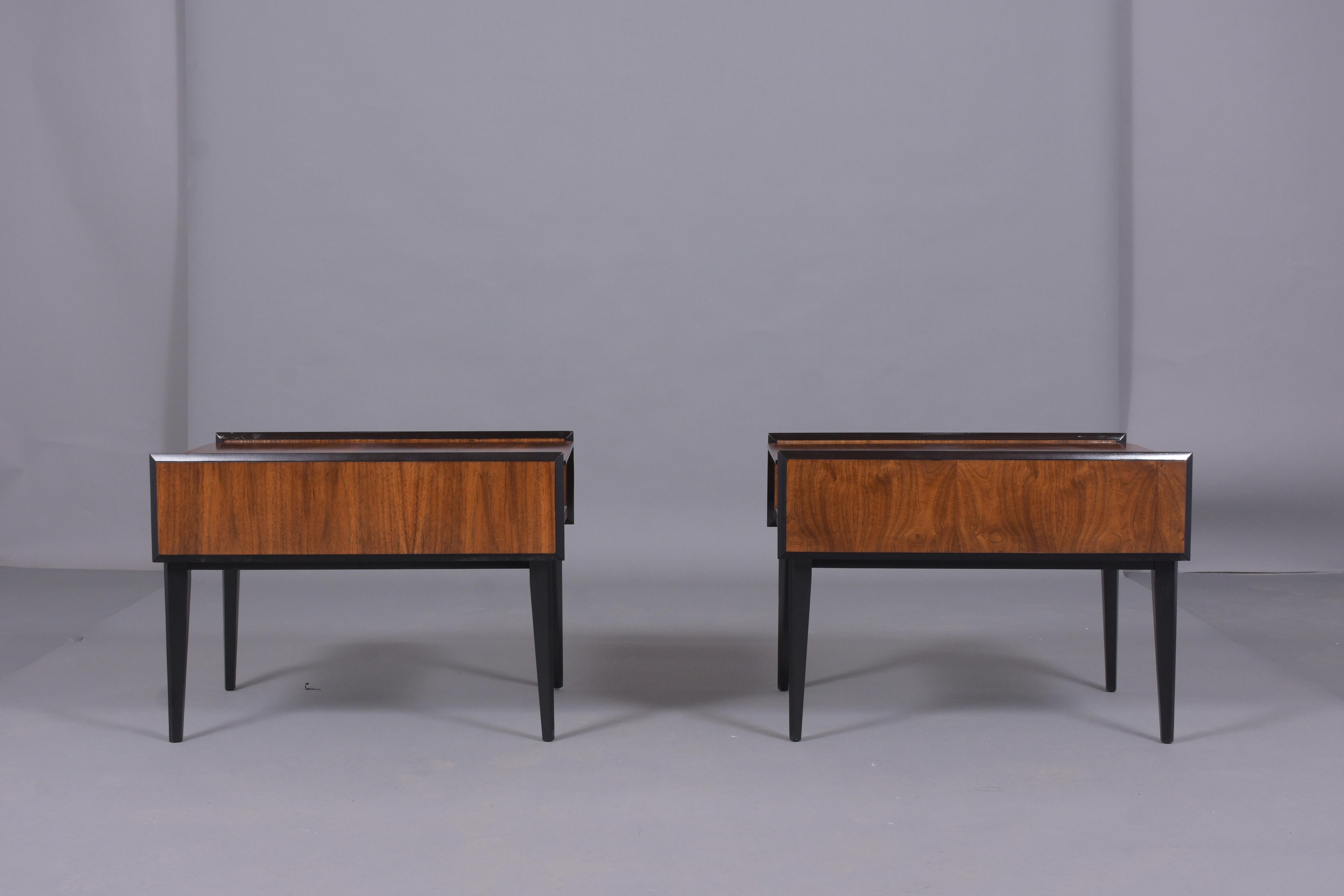 Pair of Vintage Mid-Century Modern Lacquered Side Tables 5