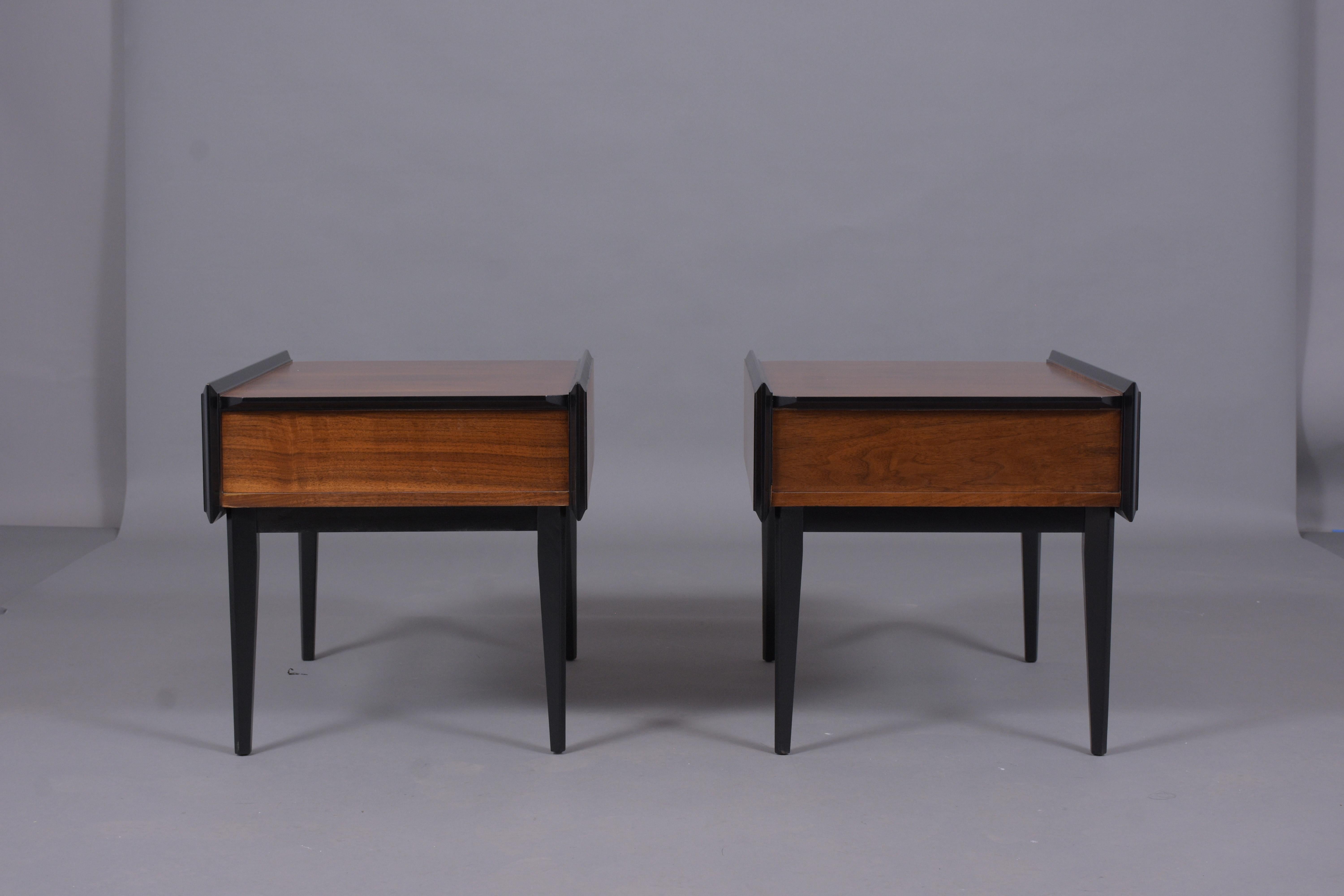 Pair of Vintage Mid-Century Modern Lacquered Side Tables 6