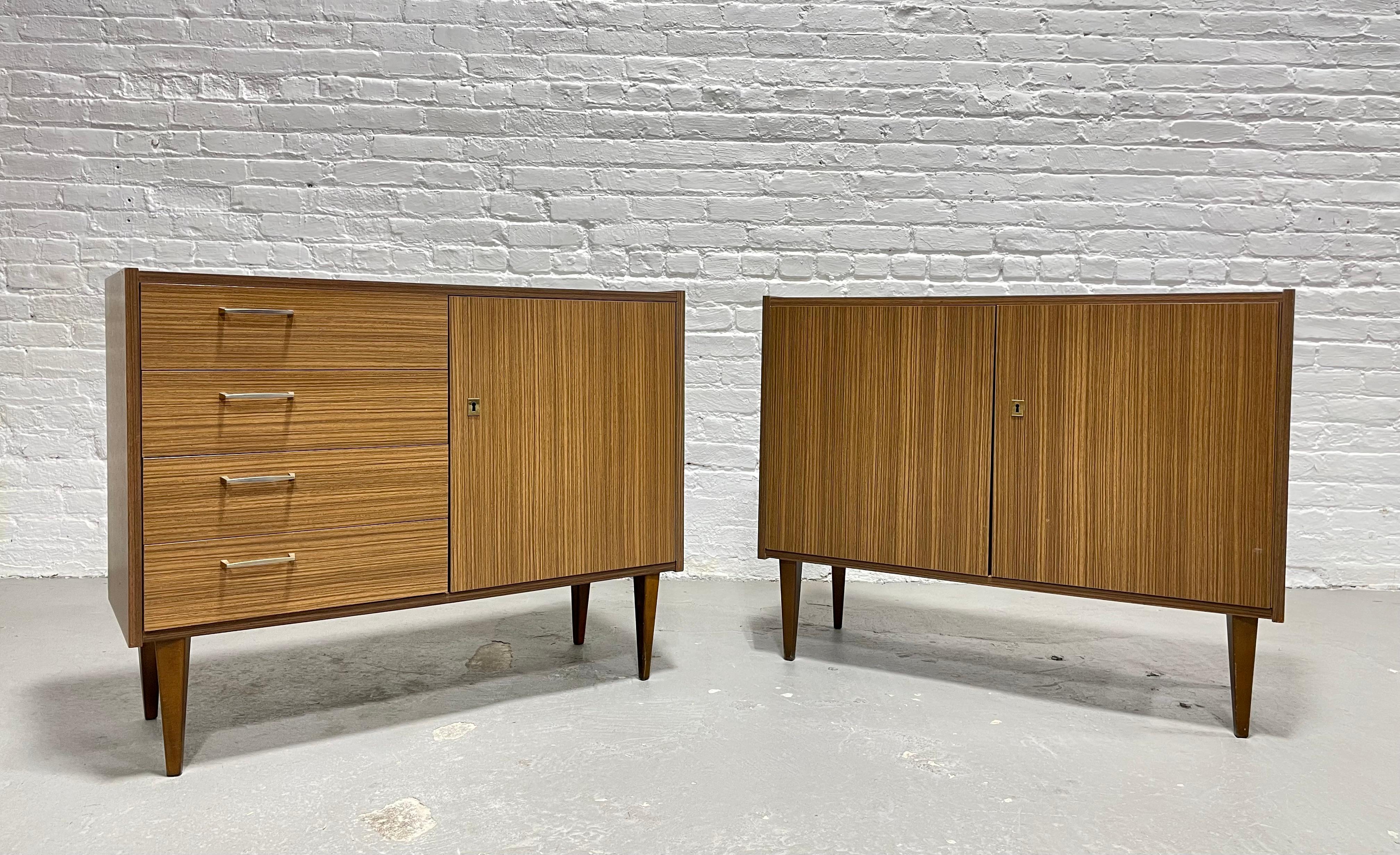 Pair of Mid-Century Modern Laminate Credenzas/ Cabinets, Made in Germany For Sale 12