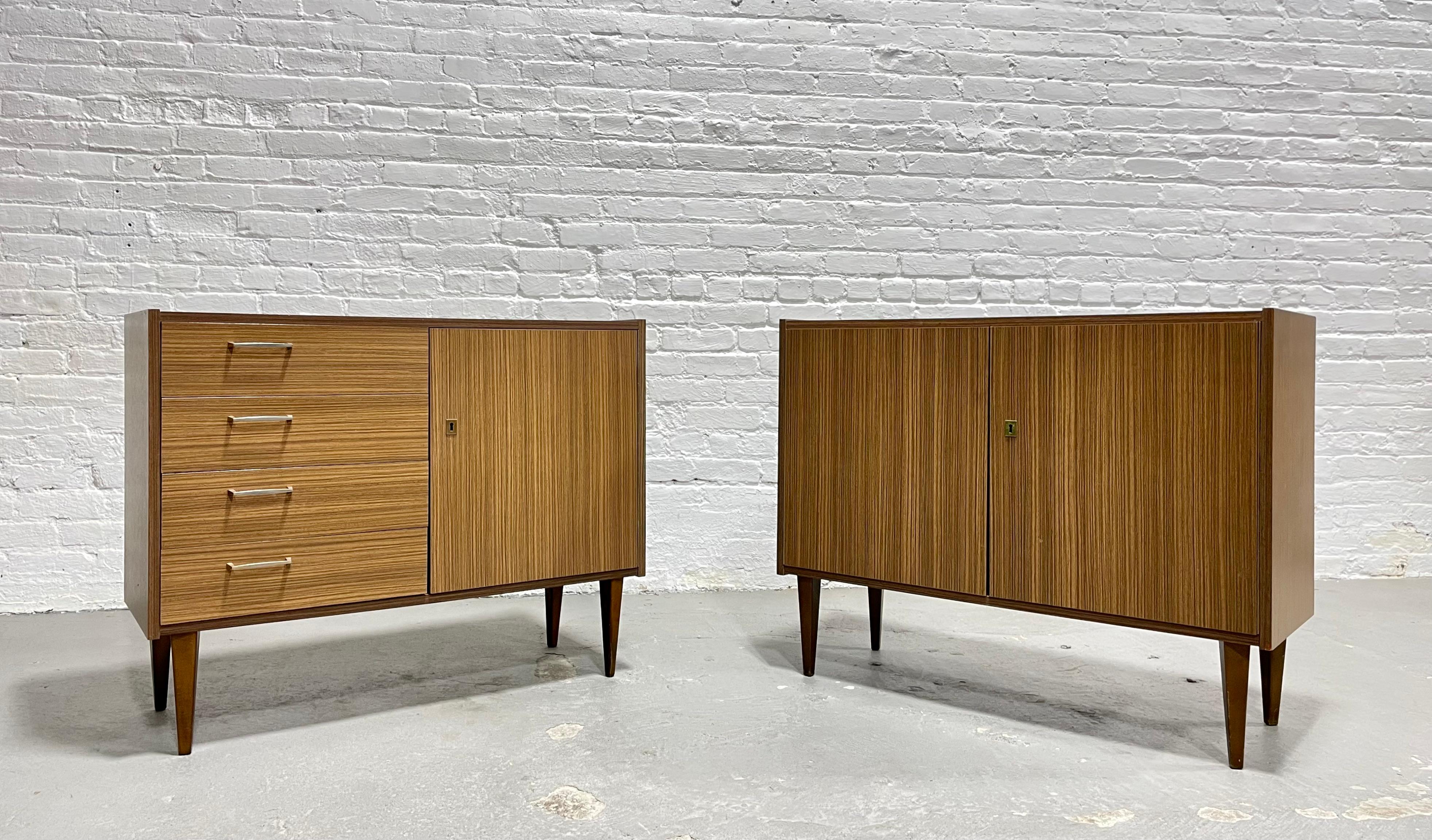 Pair of Mid-Century Modern Laminate Credenzas/ Cabinets, Made in Germany For Sale 1