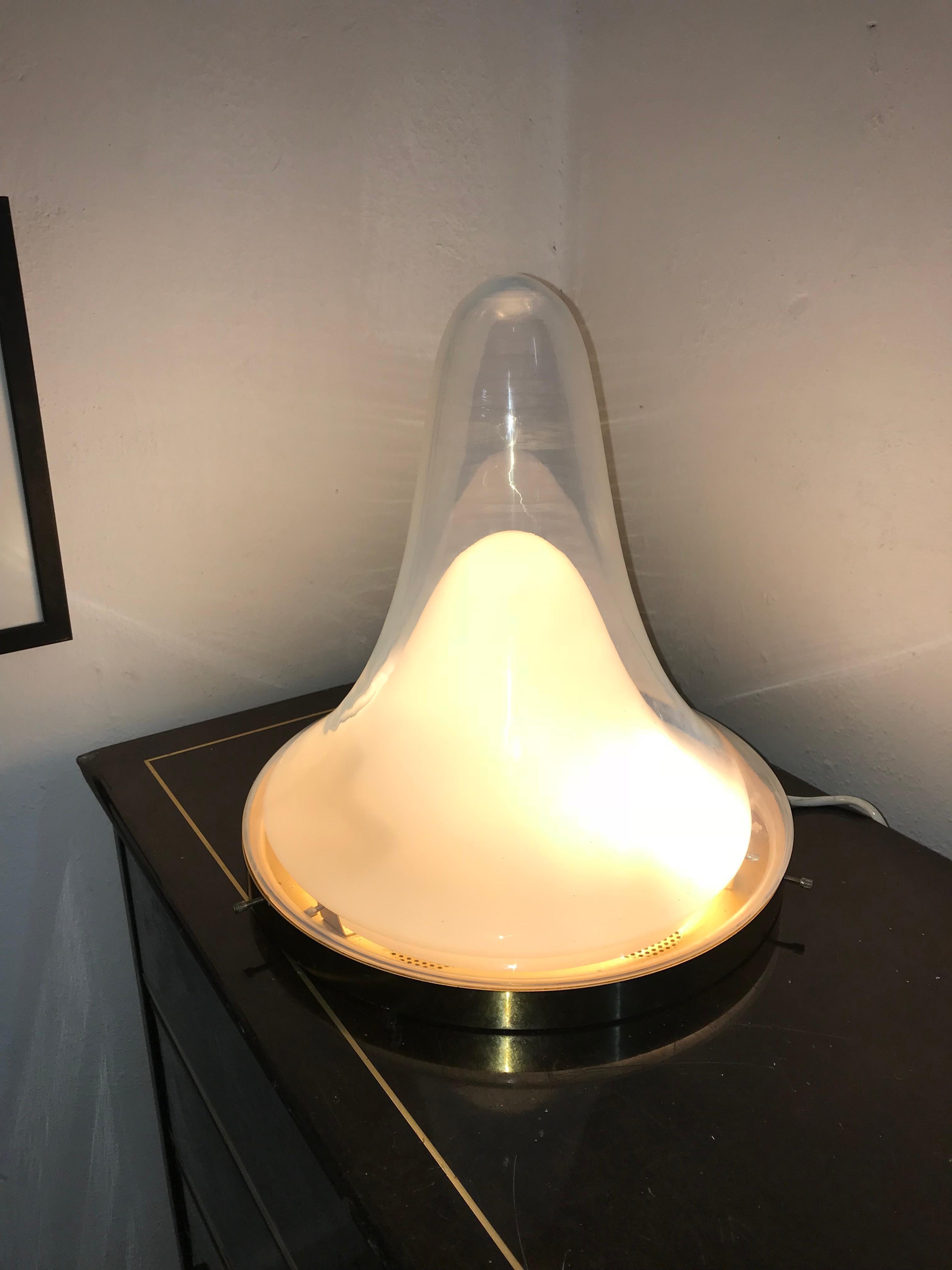 Pair of Mid-Century Modern Lamp by Carlo Nason, Mazzega, Murano Glass 2