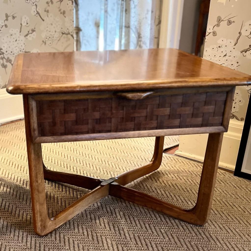 Hand-Crafted Pair of Mid-Century Modern Lane “Perception” End Tables by Warren Church, 1955 For Sale