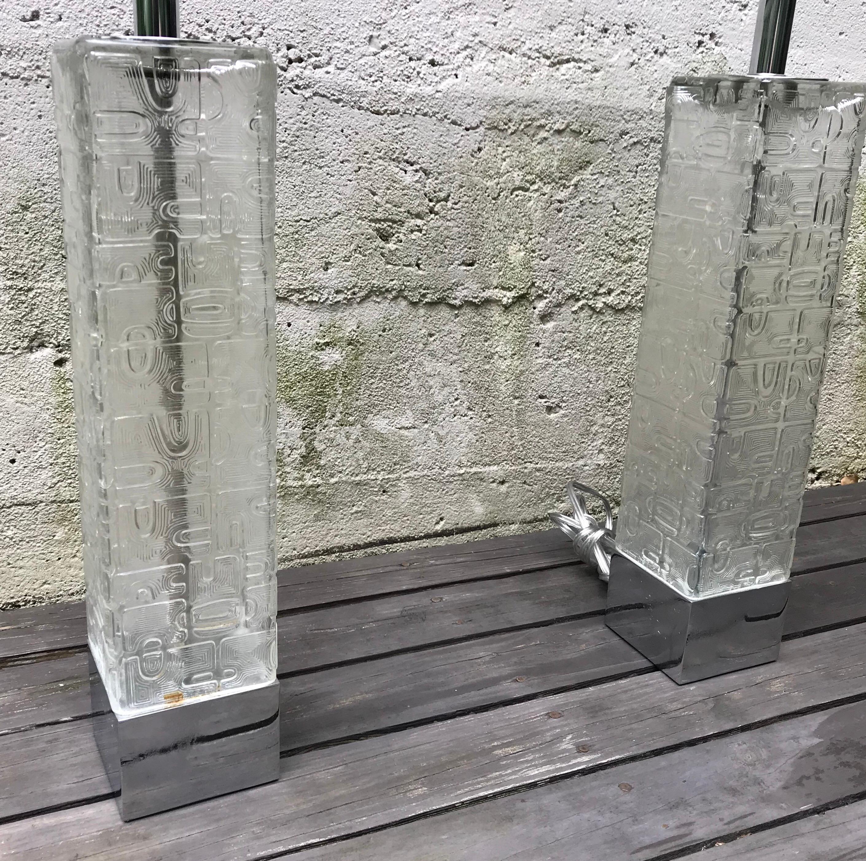 large clear glass lamps