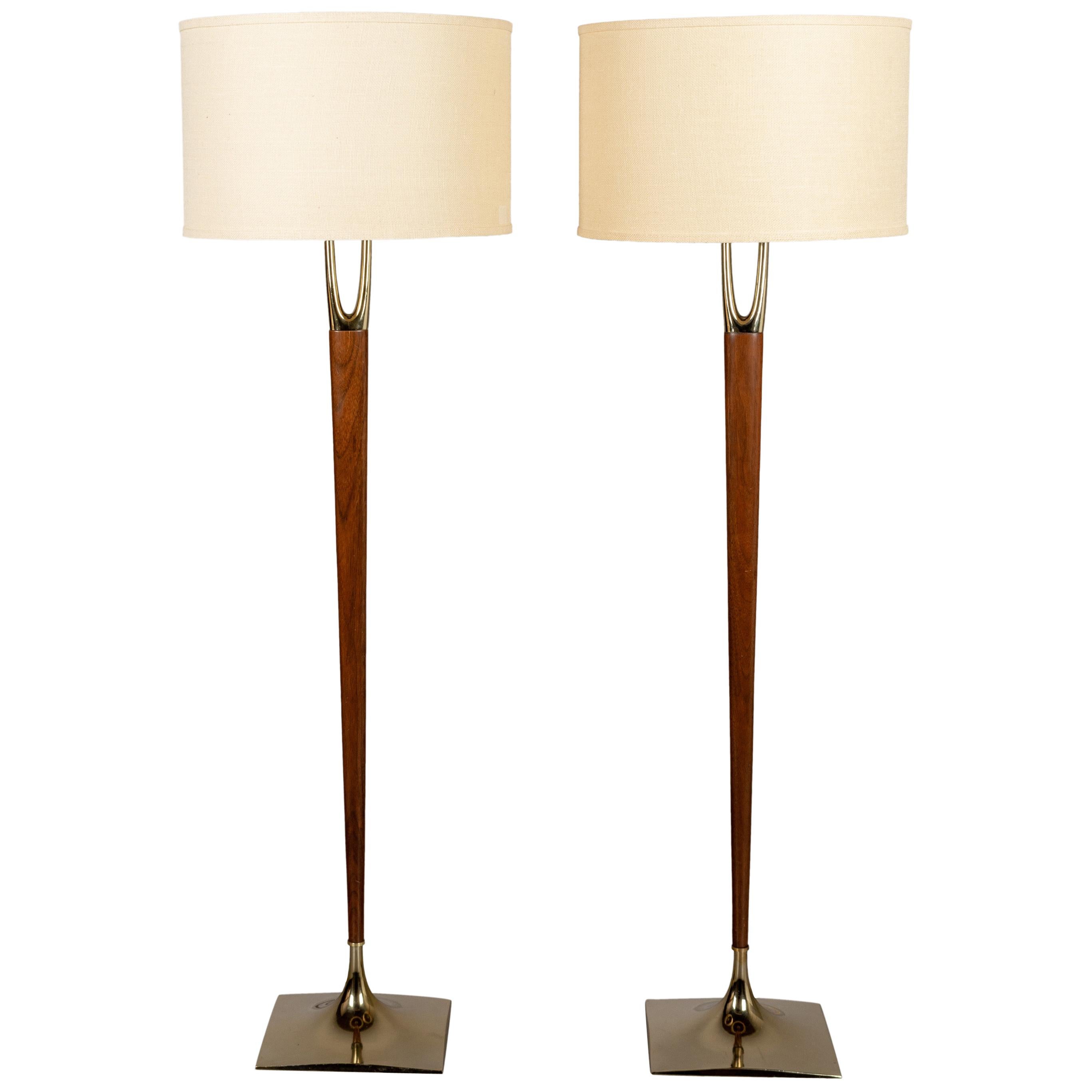 Pair of Mid-Century Modern Laurel Floor Lamps