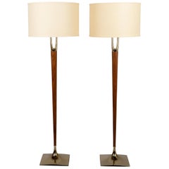 Pair of Mid-Century Modern Laurel Floor Lamps