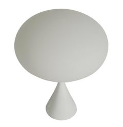 Pair of Mid-Century Modern Laurel Mushroom Table Lamps in White