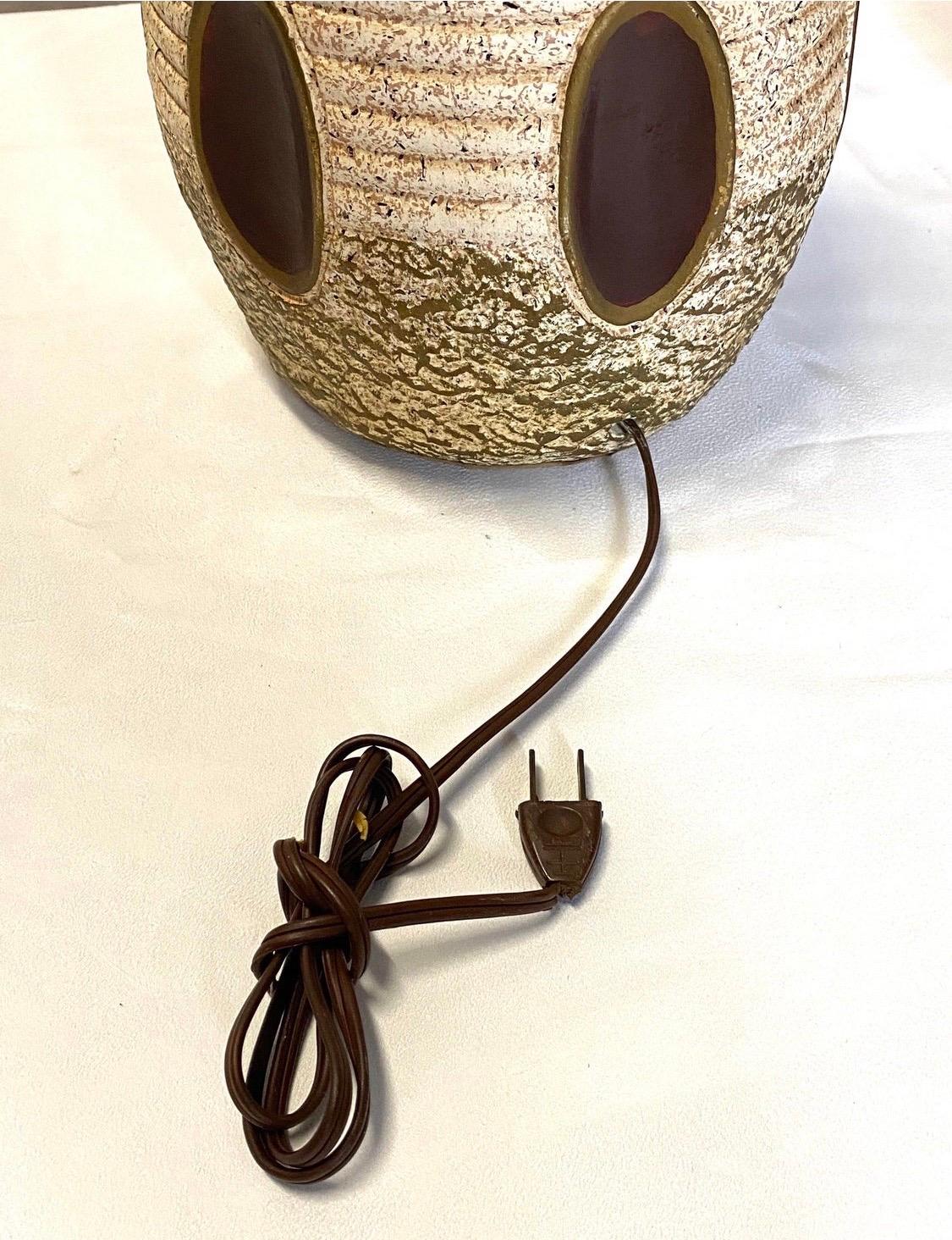 Pair of Mid-Century Modern Leviton Ceramic Art Pottery Table Lamps 1
