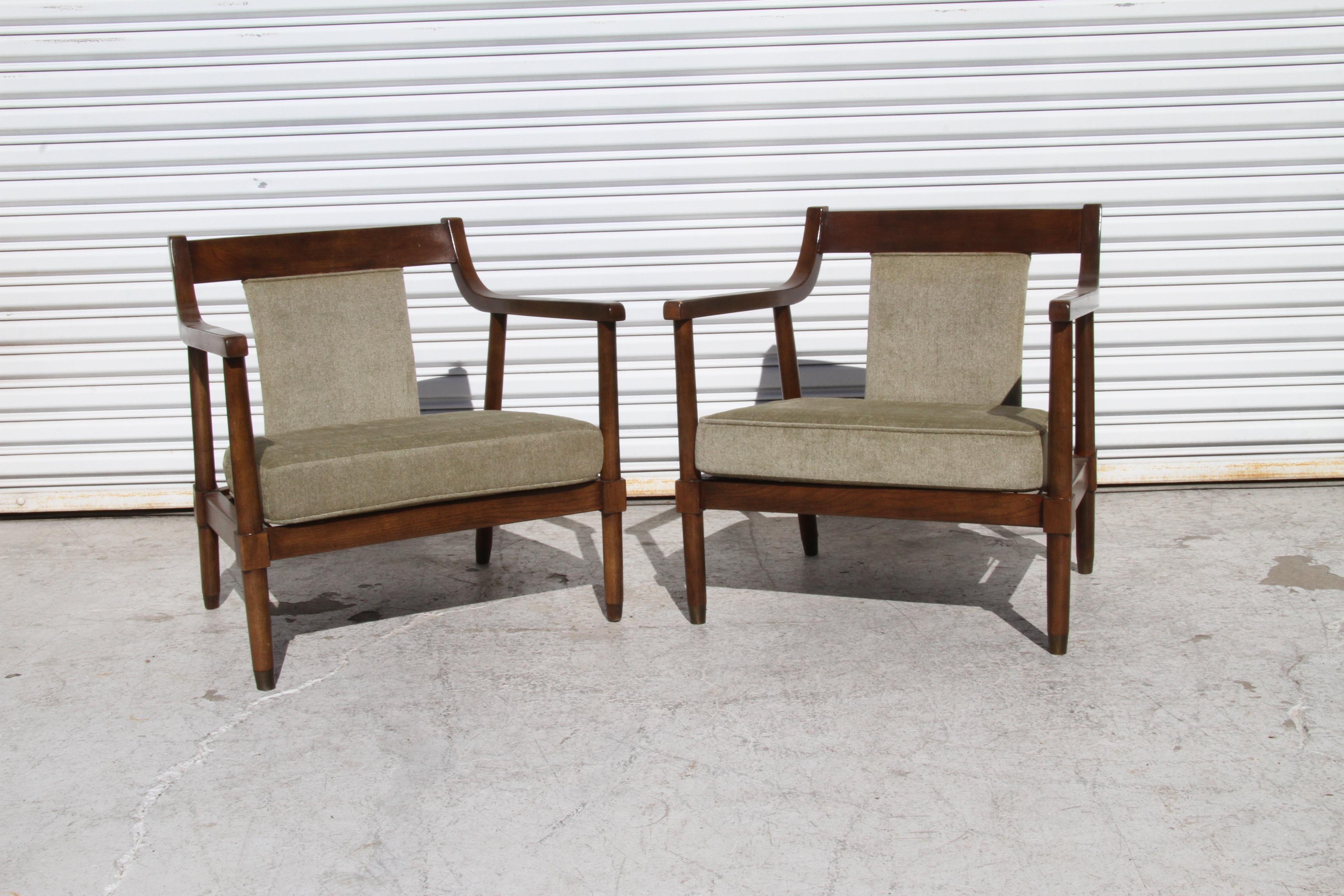 Pair of Mid-Century Modern Lounge Chairs American Furniture of Martinsville In Good Condition In Pasadena, TX