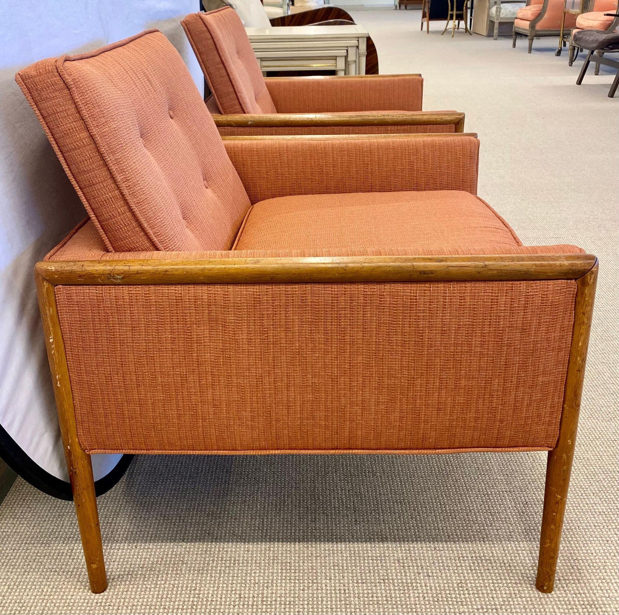Pair of Mid-Century Modern Lounge Chairs, American, Walnut, 1960s For Sale 6